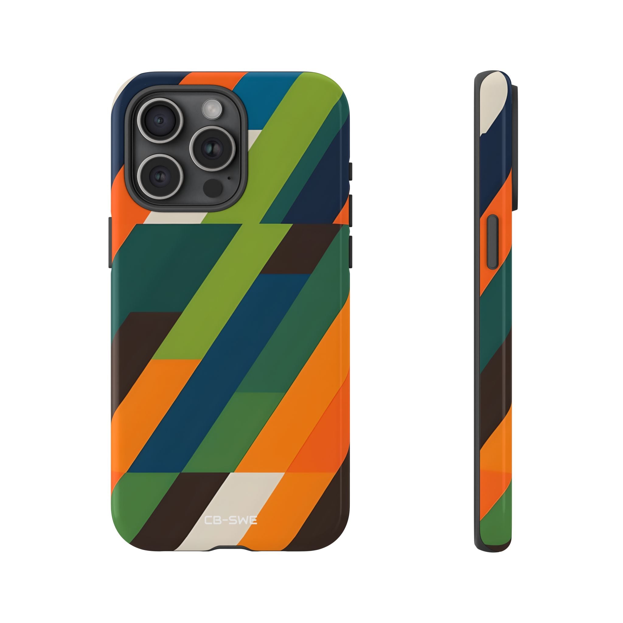 Geometric Color Intersection - iPhone Case