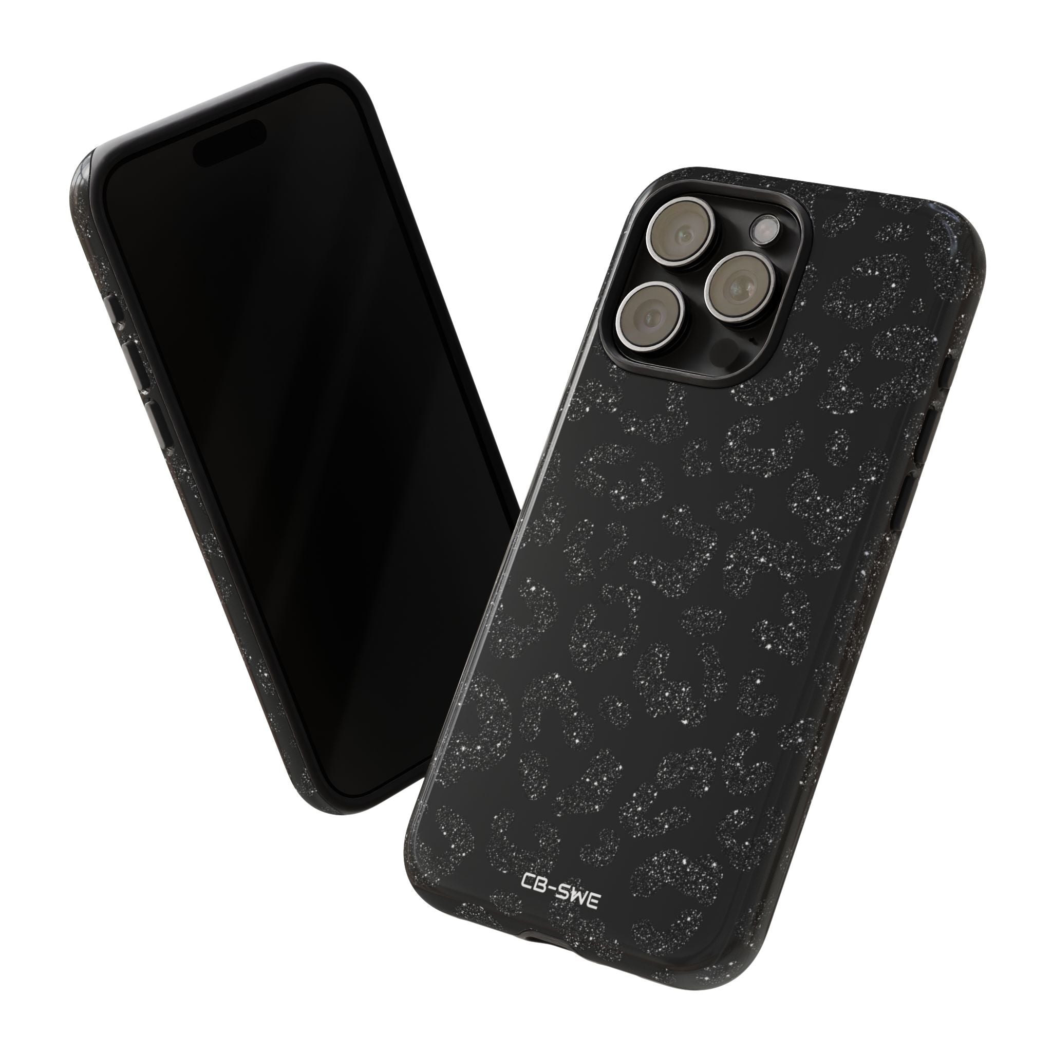 Glittery Leopard Elegance - iPhone Case