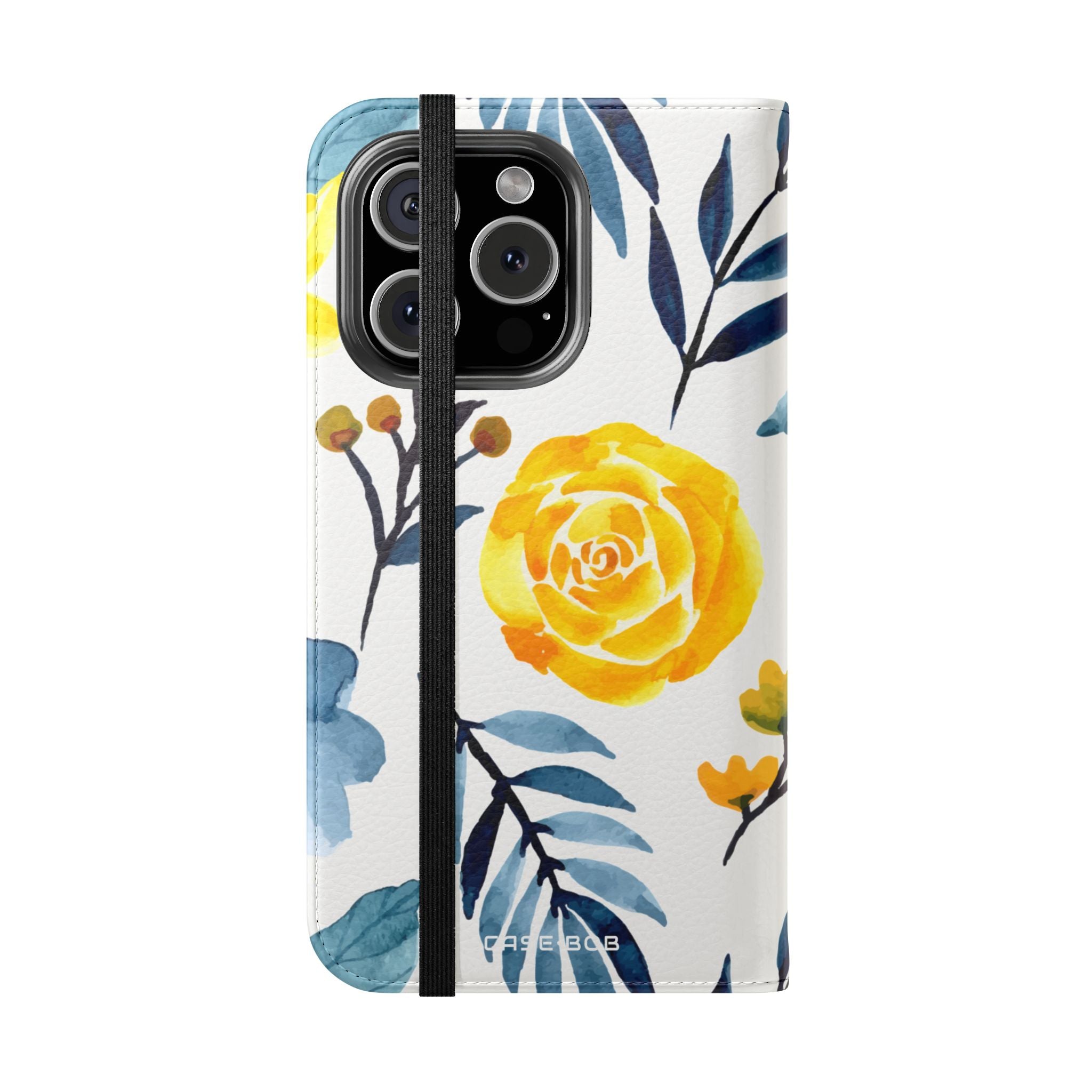 Yellow Blue Blossoms - iPhone 16 Pro Case - Wallet