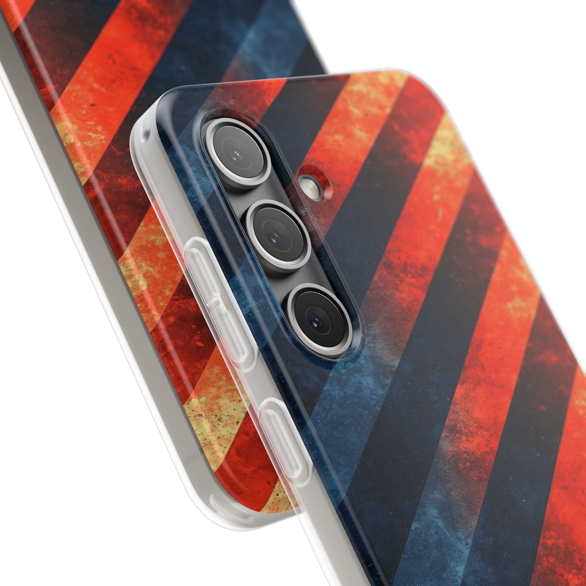Diagonal Stripes Blaze Samsung S24 Case - Soft