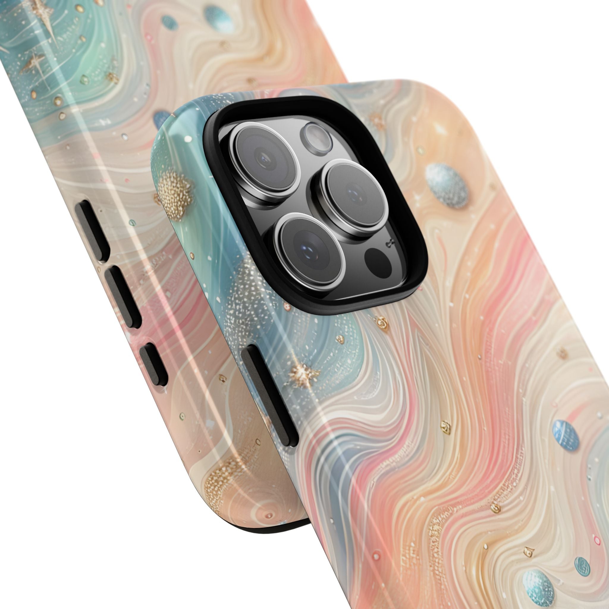 Iridescent Swirls iPhone 16 Pro Max Case - Tough