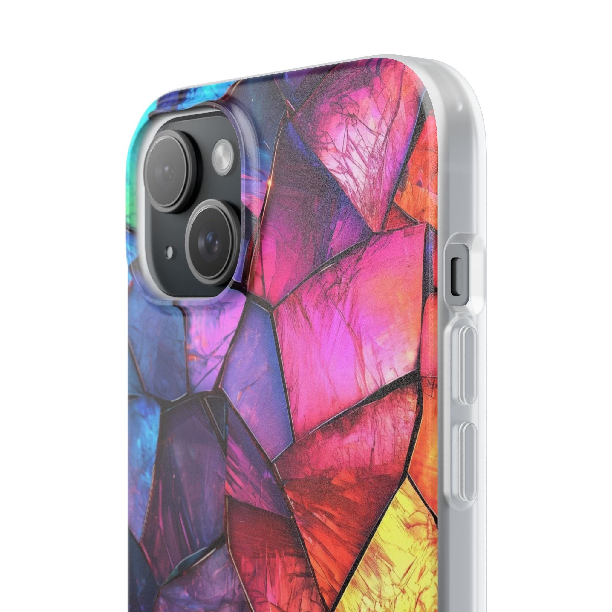 Cracked Prism iPhone 15 Plus Case - Soft