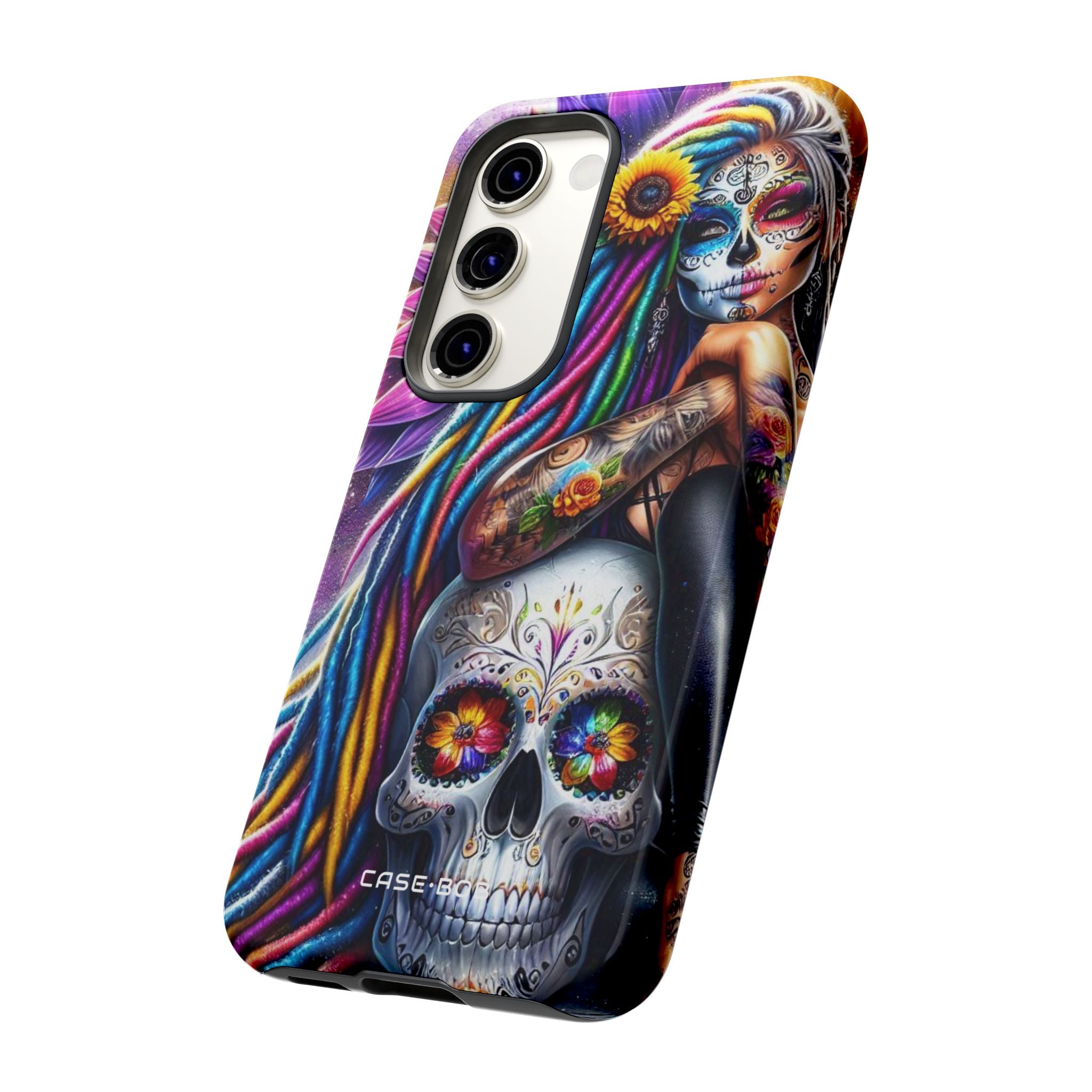 Sunflower Skull Glow Samsung S23 Case - Tough