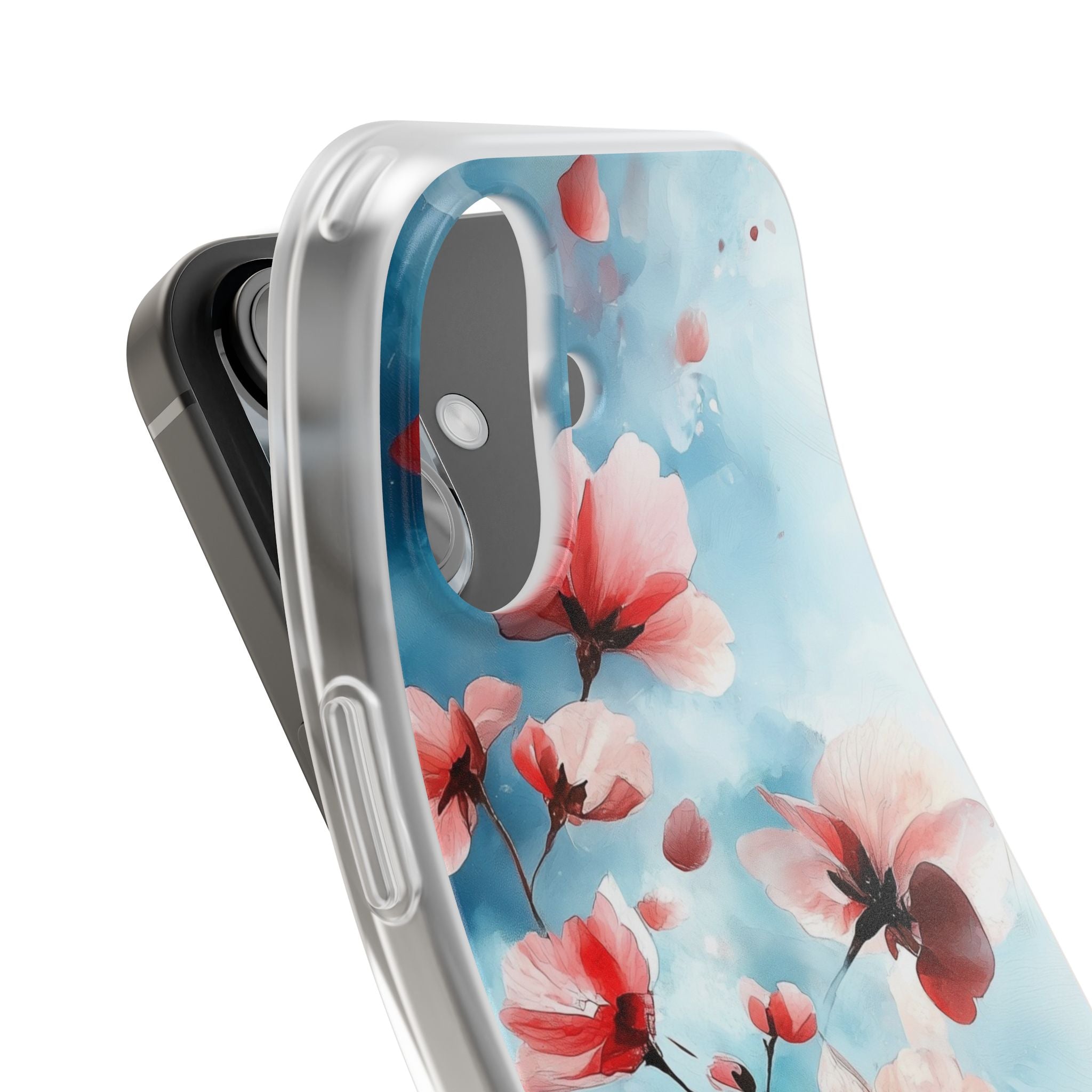Pink Blossom Drift iPhone 16 Case - Soft