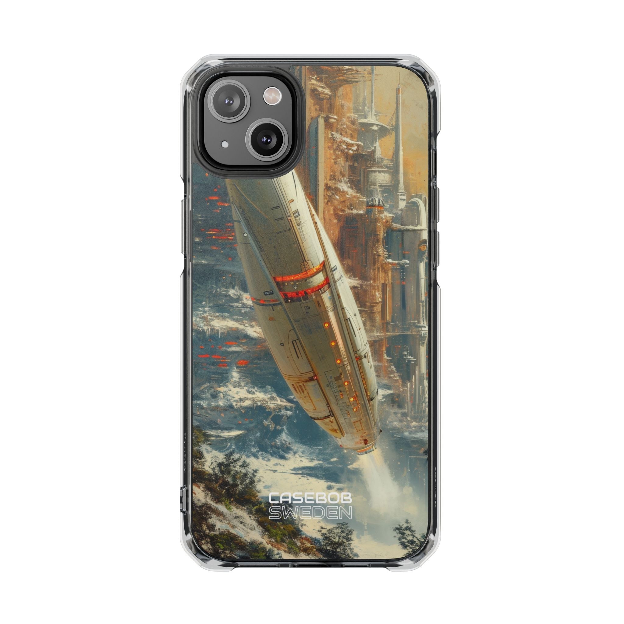 Futuristic Forest Voyage iPhone 14 - Impact Clear+