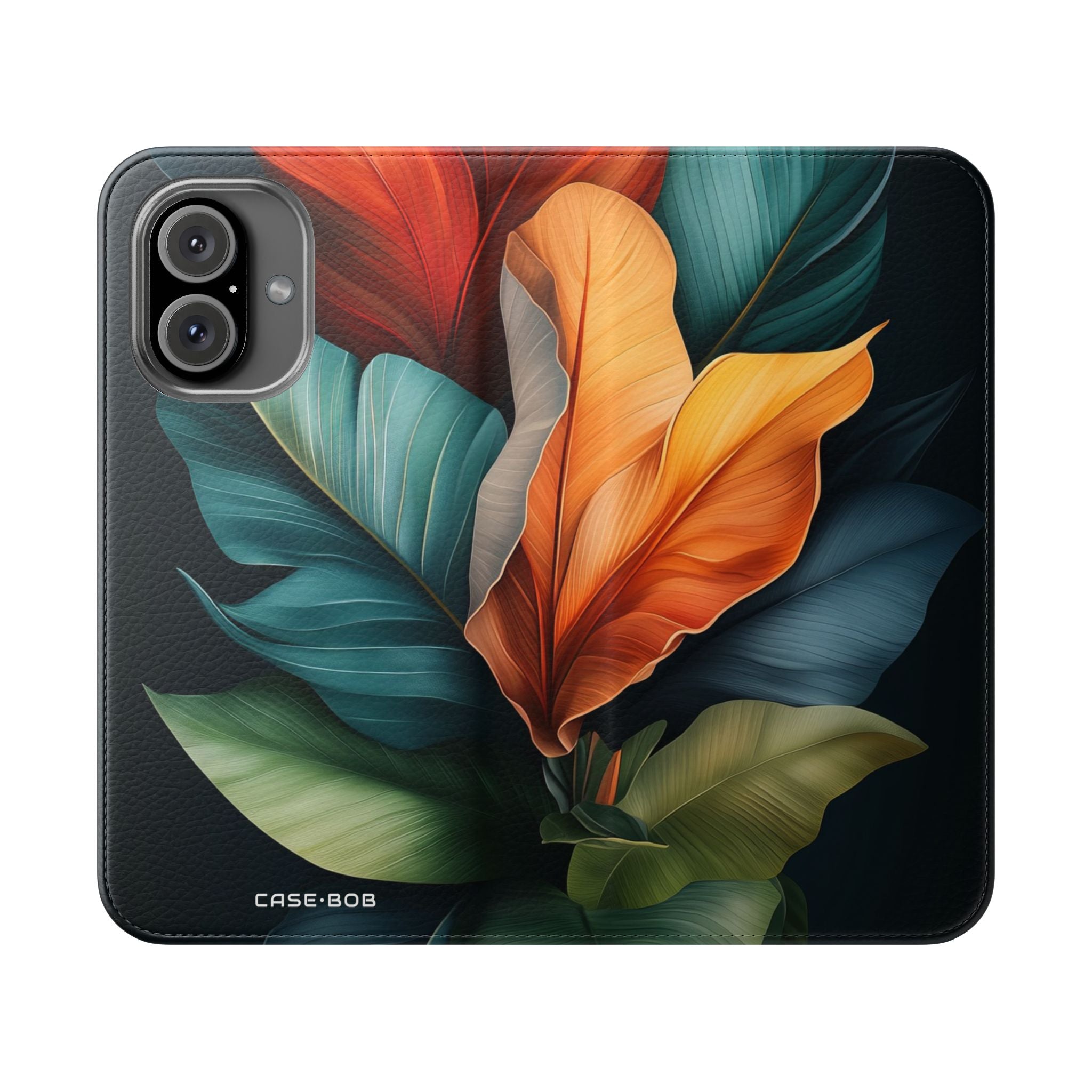 Tropical Ember Leaves - iPhone 16 Case - Wallet