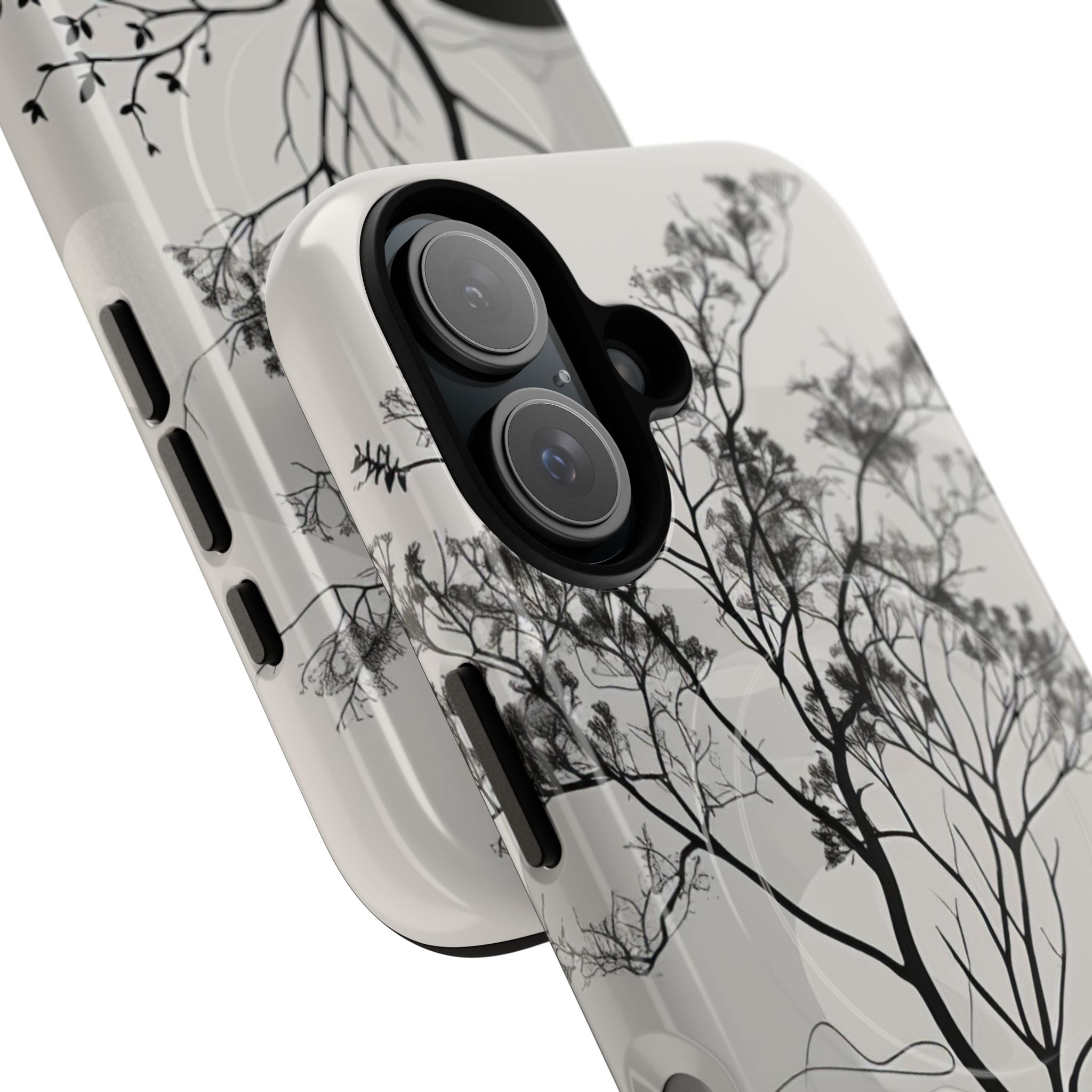 Monochrome Drip Tree iPhone 16 - Tough+
