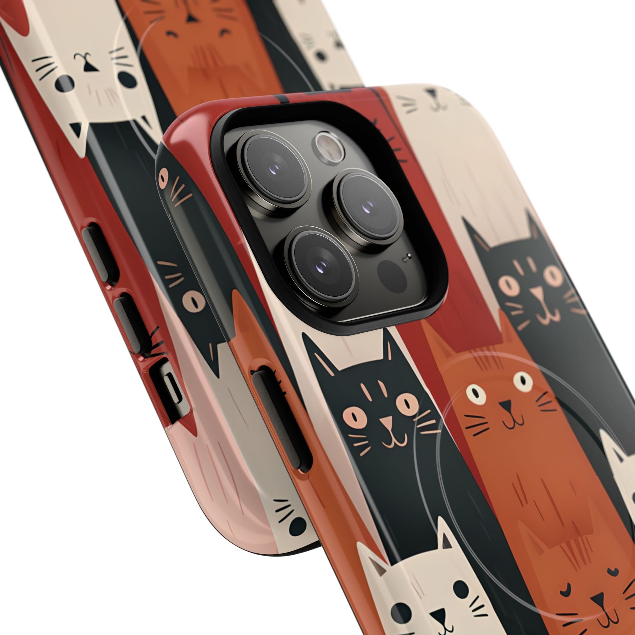 Elongated Cats Black iPhone 14 Pro Max Case - Tough+