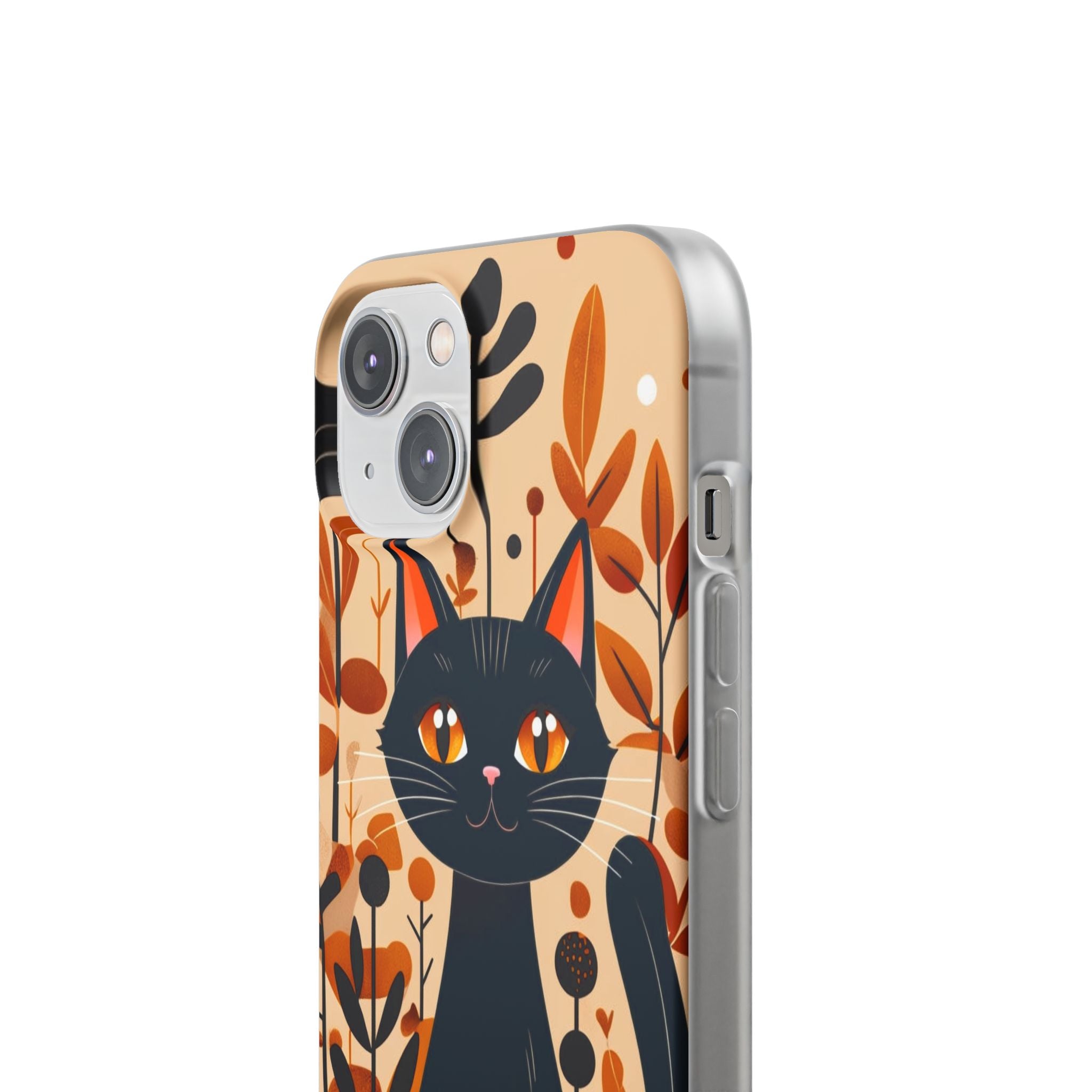 Black Cat Glow iPhone 14 Case - Soft