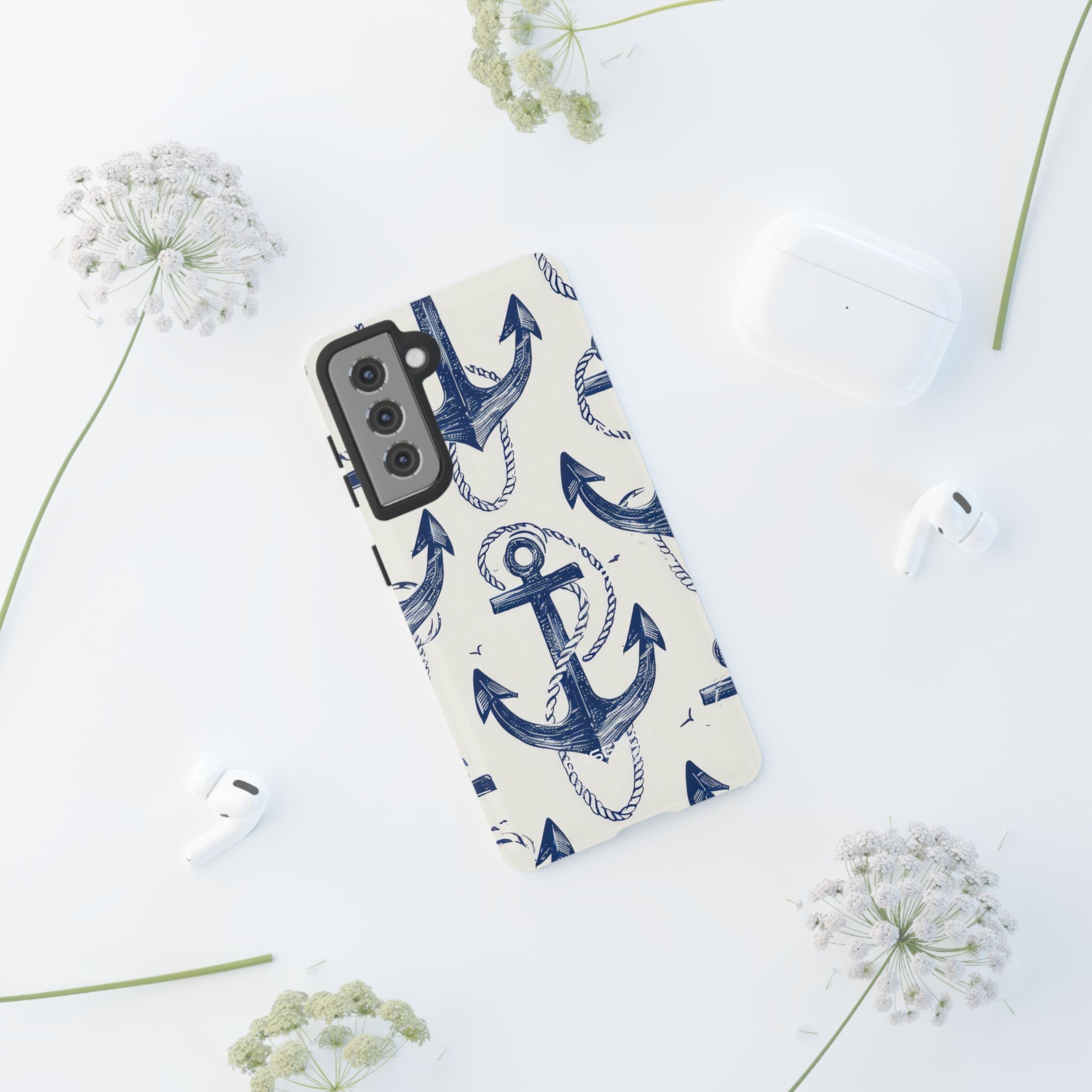 Navy Anchor Tapestry Samsung S21 - Tough