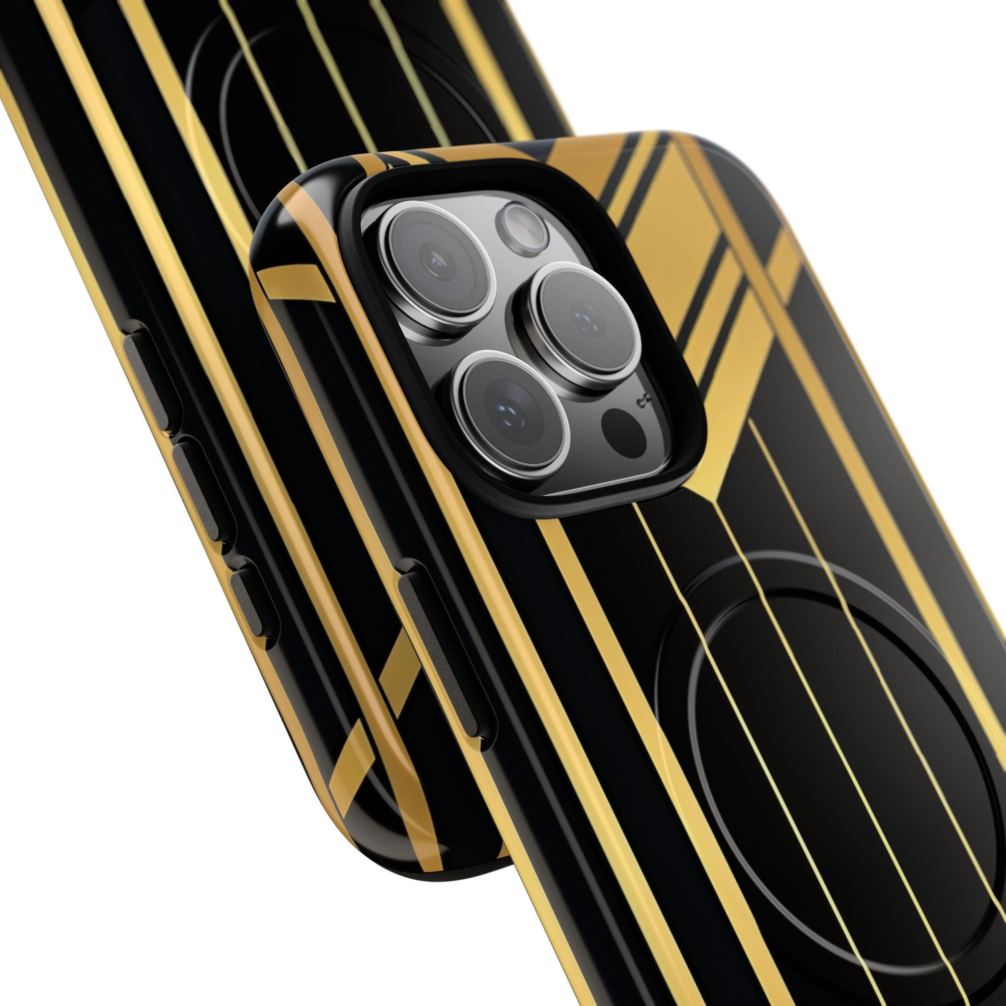 Golden Geometric Symphony iPhone 16 - Tough+