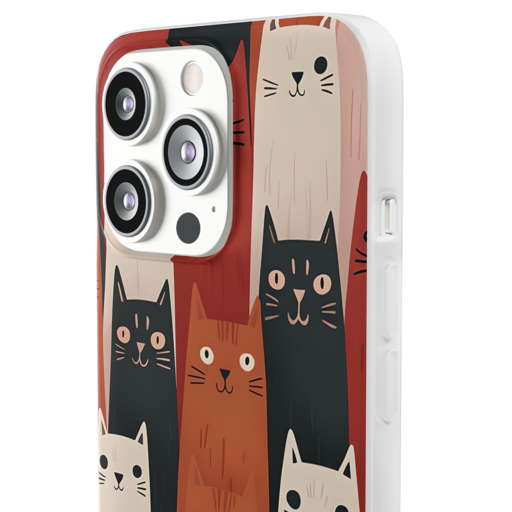 Elongated Cats Black iPhone 13 Pro - Soft