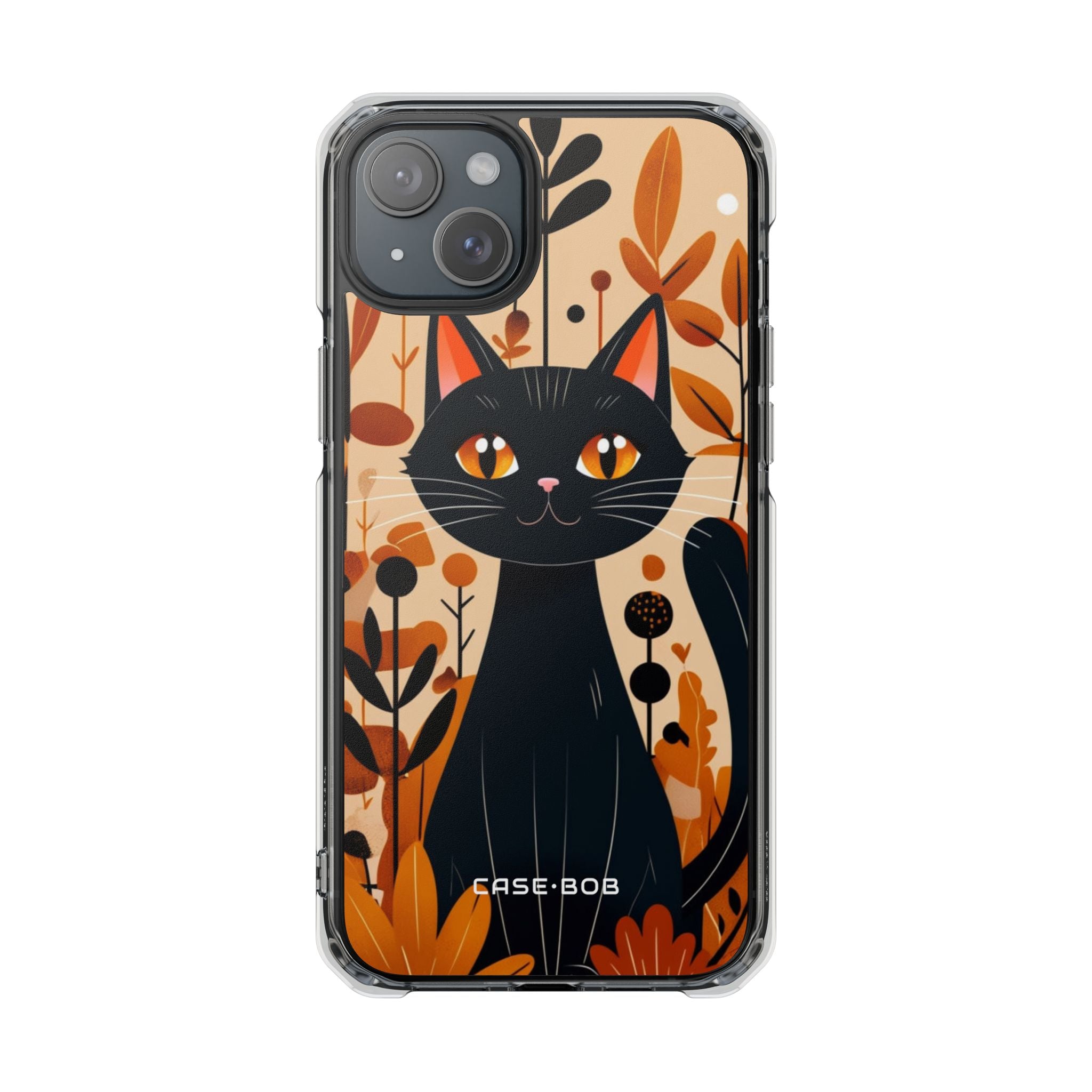 Black Cat Glow iPhone 15 Plus Case - Impact