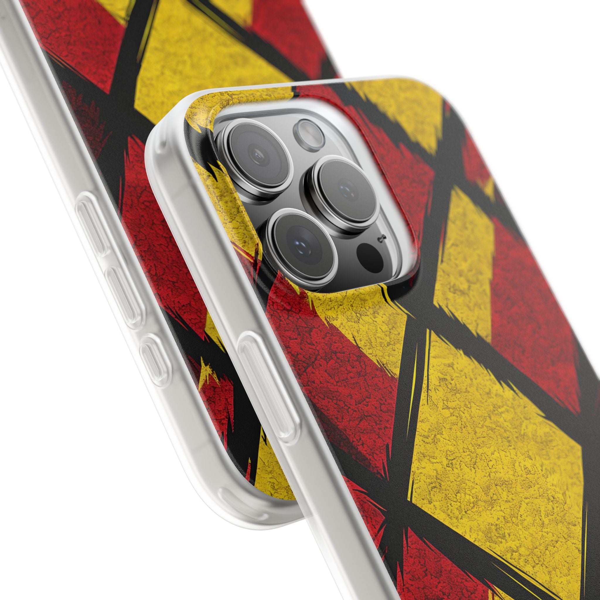 Cracked Diamond Grid iPhone 16 Pro Max - Soft Case
