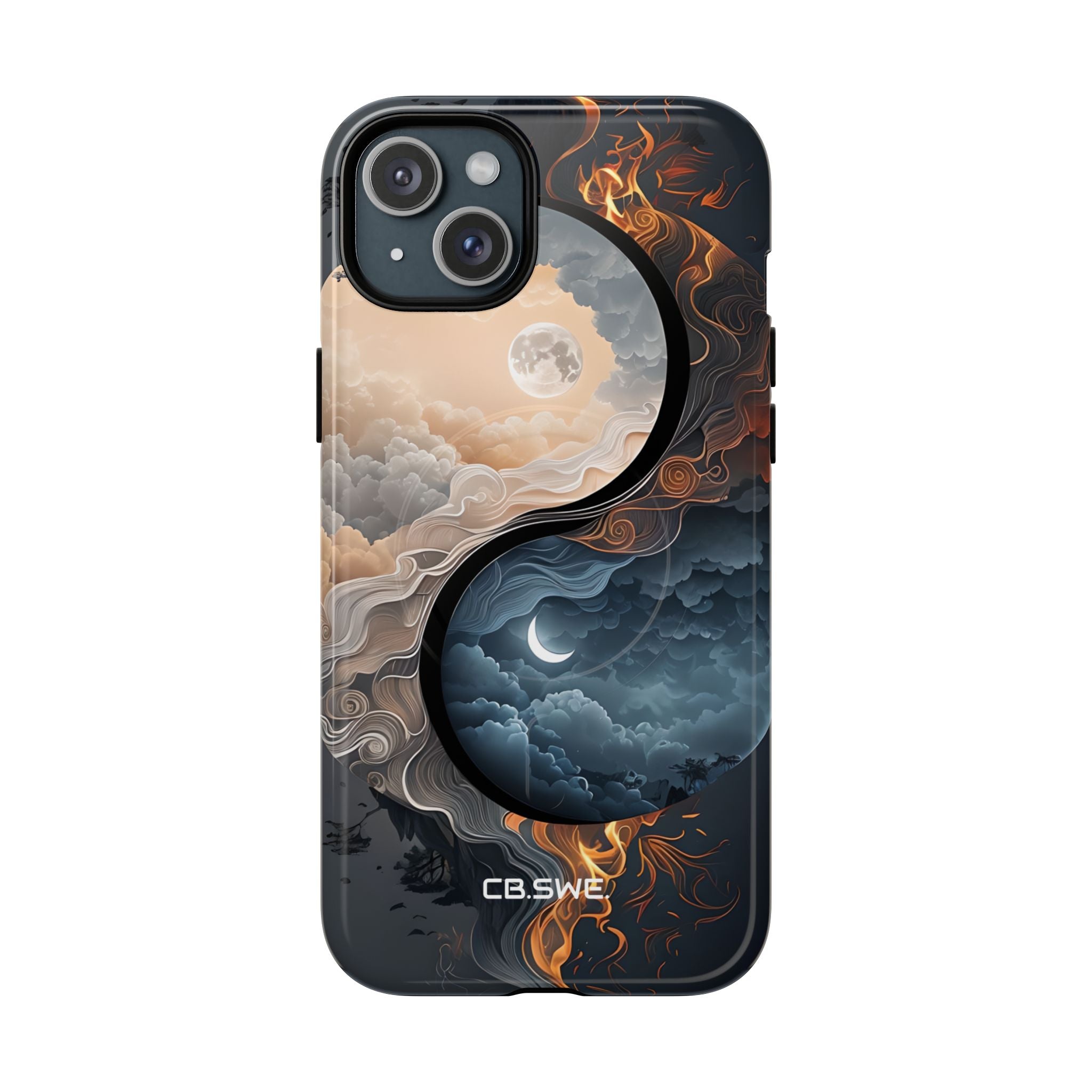 Surreal Day Night Yin Yang Symbol Artwork Phone iPhone 15 - Tough+