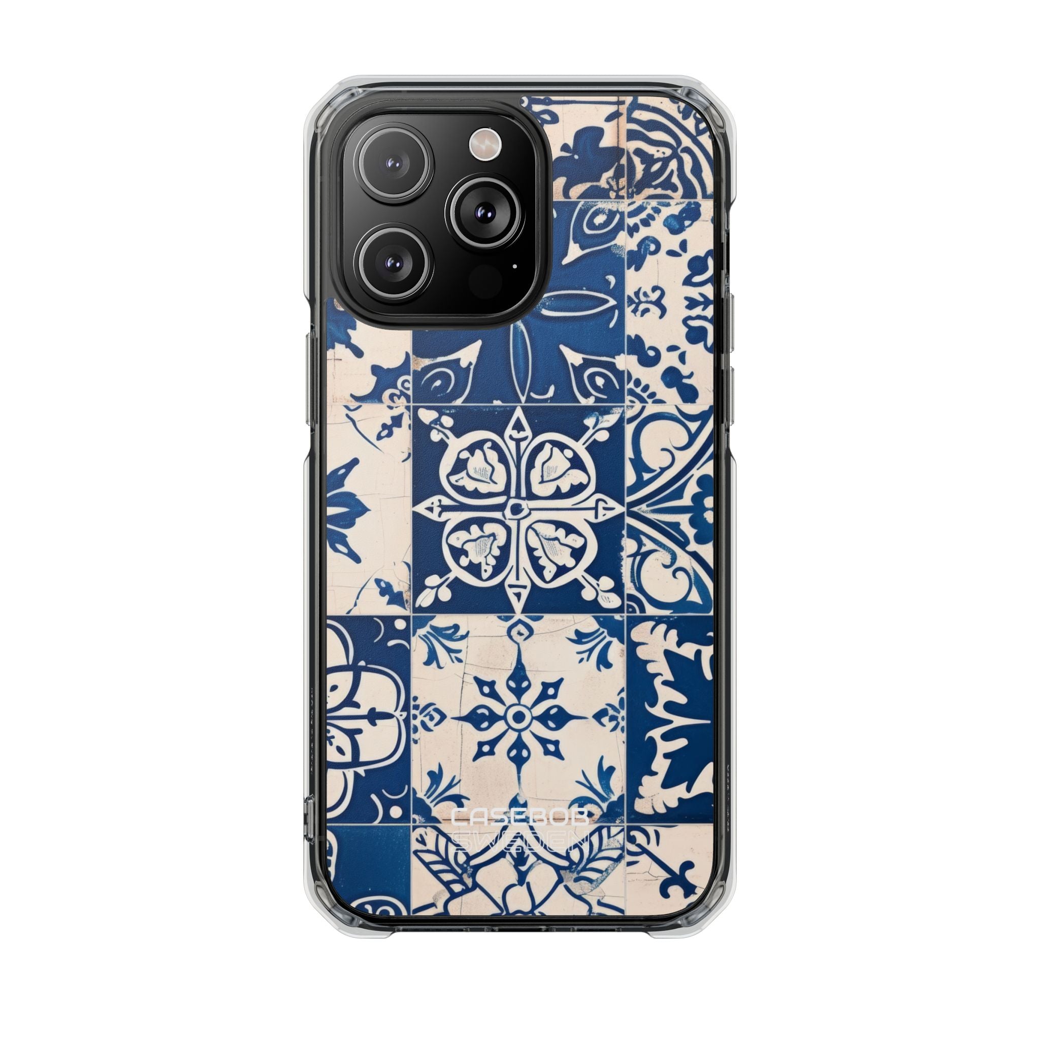 Ornate Blue Tiles iPhone 14 - Impact Clear+