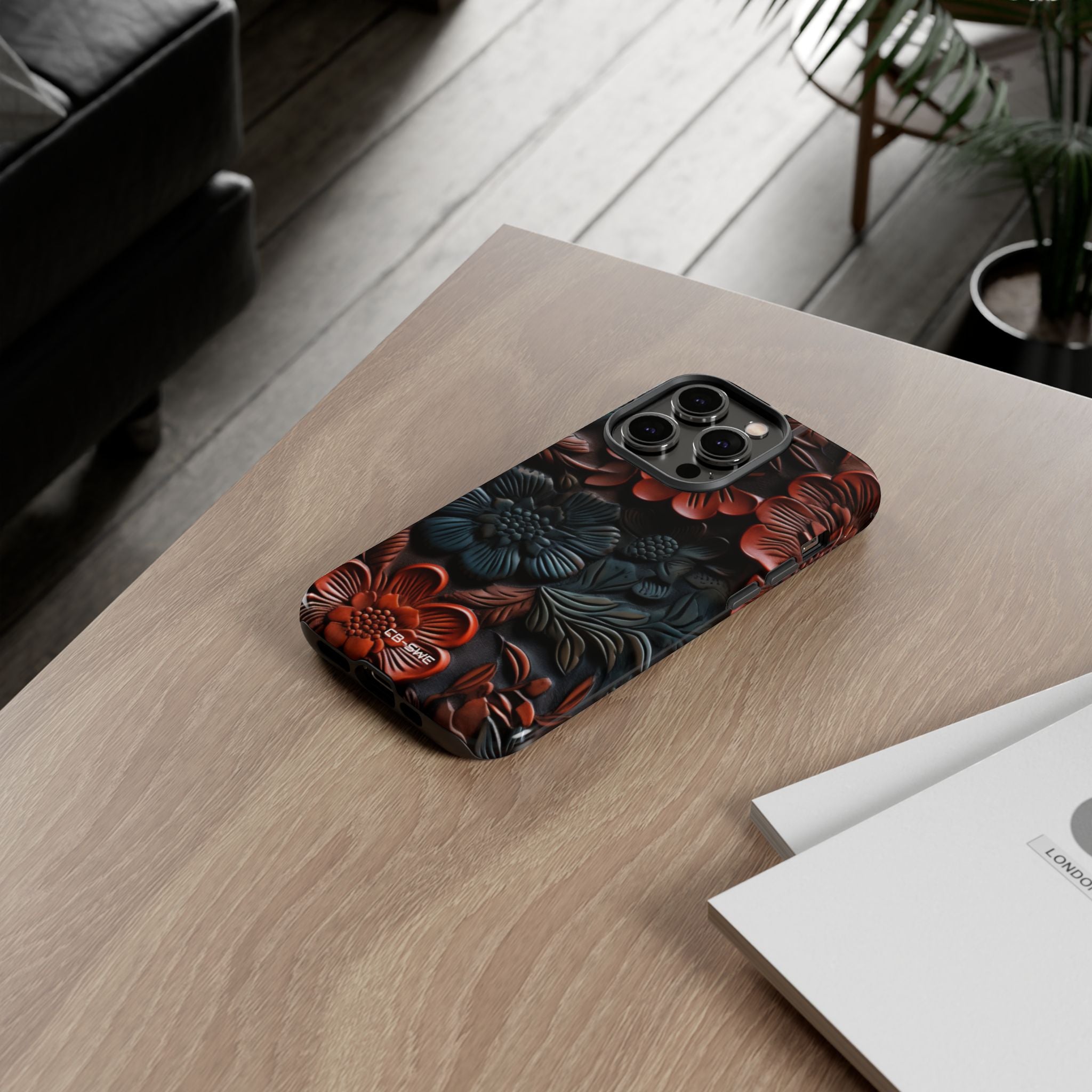 Sculpted Floral Elegance - iPhone Case