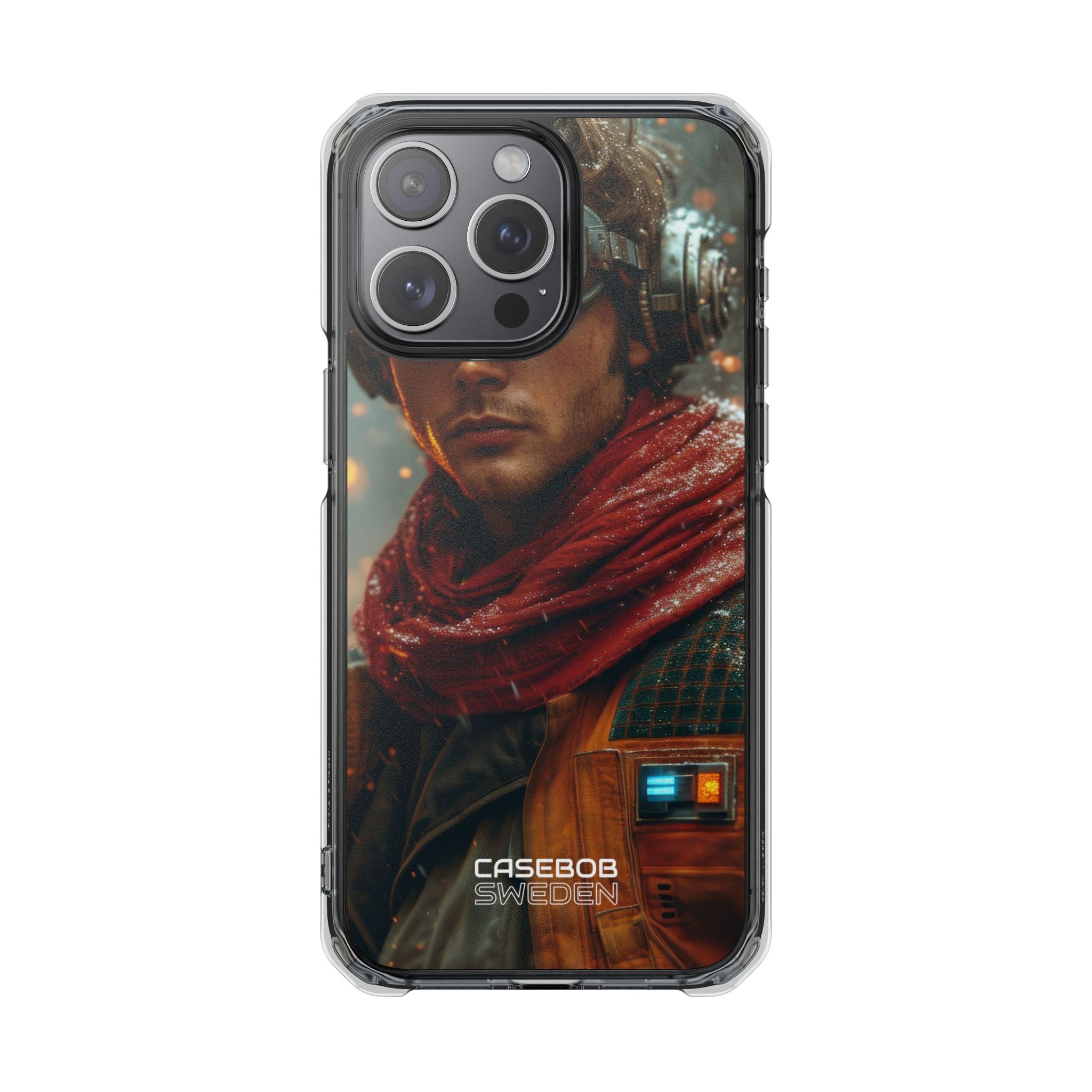 Futuristic Steampunk Explorer iPhone 15 - Impact Clear+