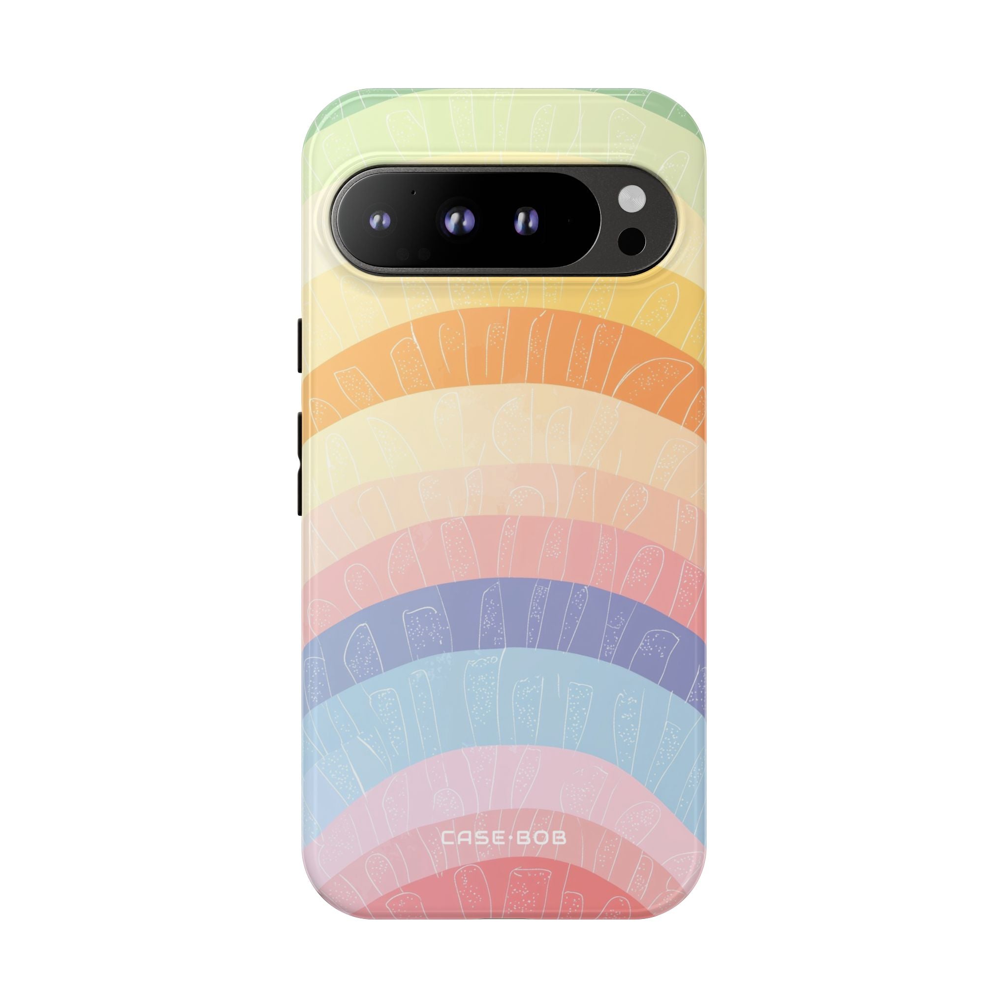 Pastel Rainbow Bands Google Pixel 9 Pro XL Case - Tough