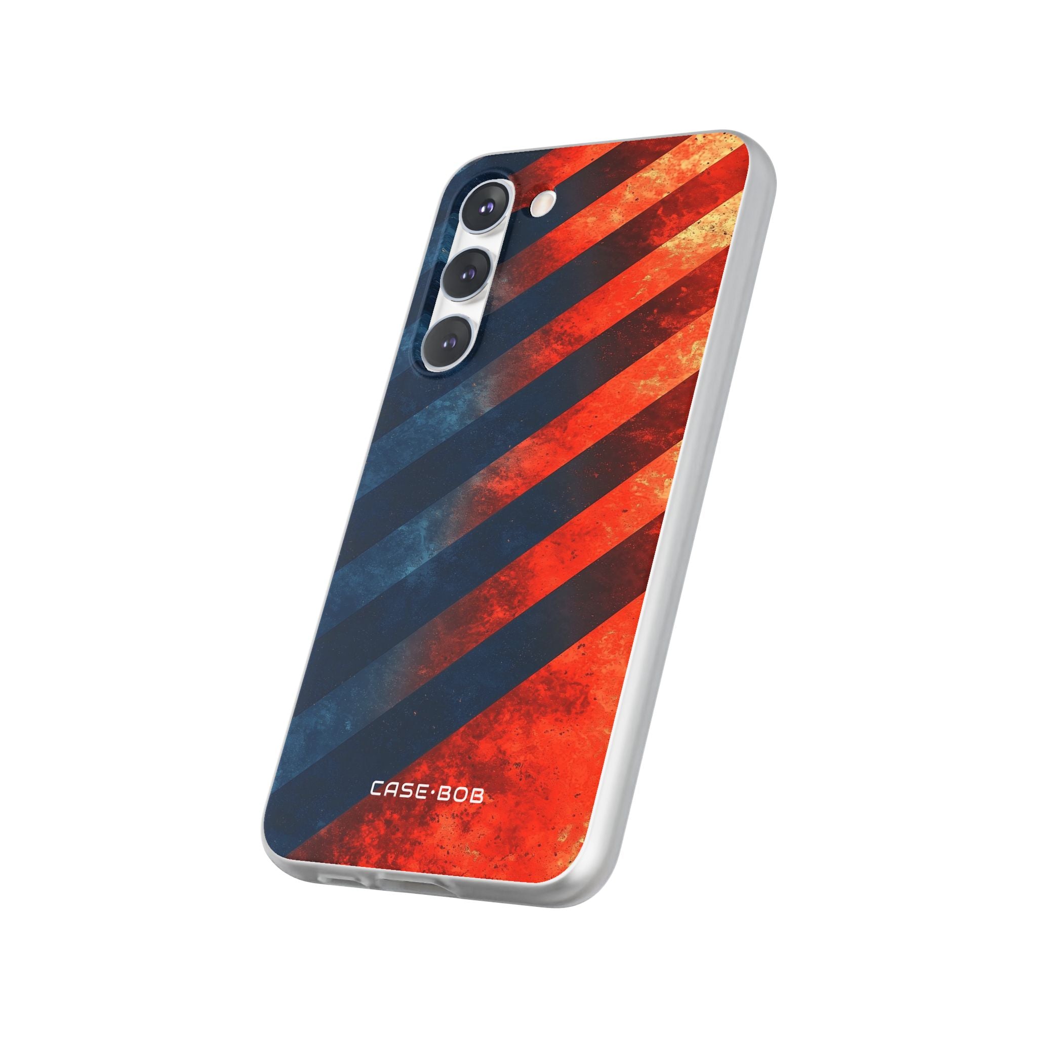 Diagonal Stripes Blaze Samsung S23 Plus Case - Soft
