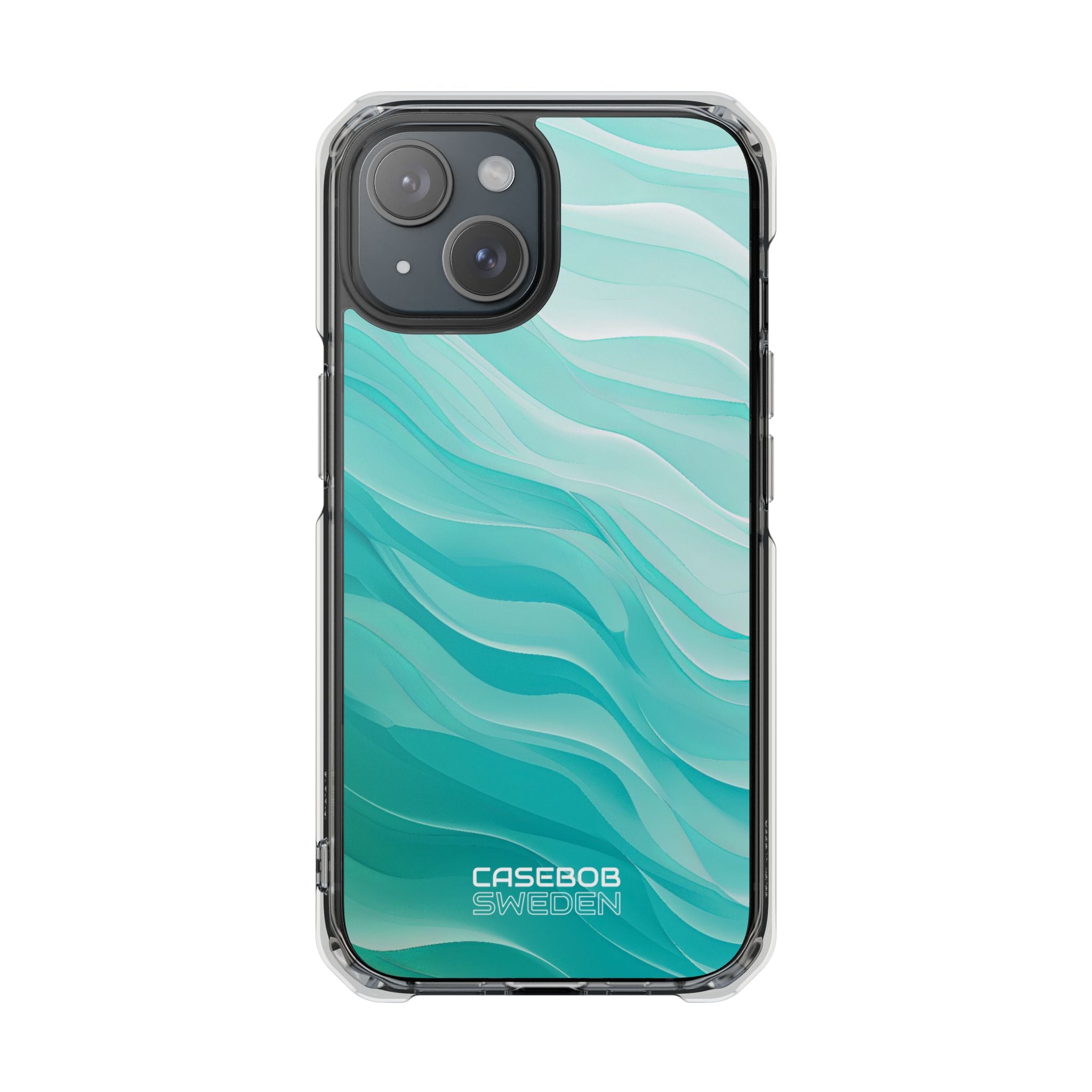 Soothing Aqua Waves iPhone 15 - Impact Clear+
