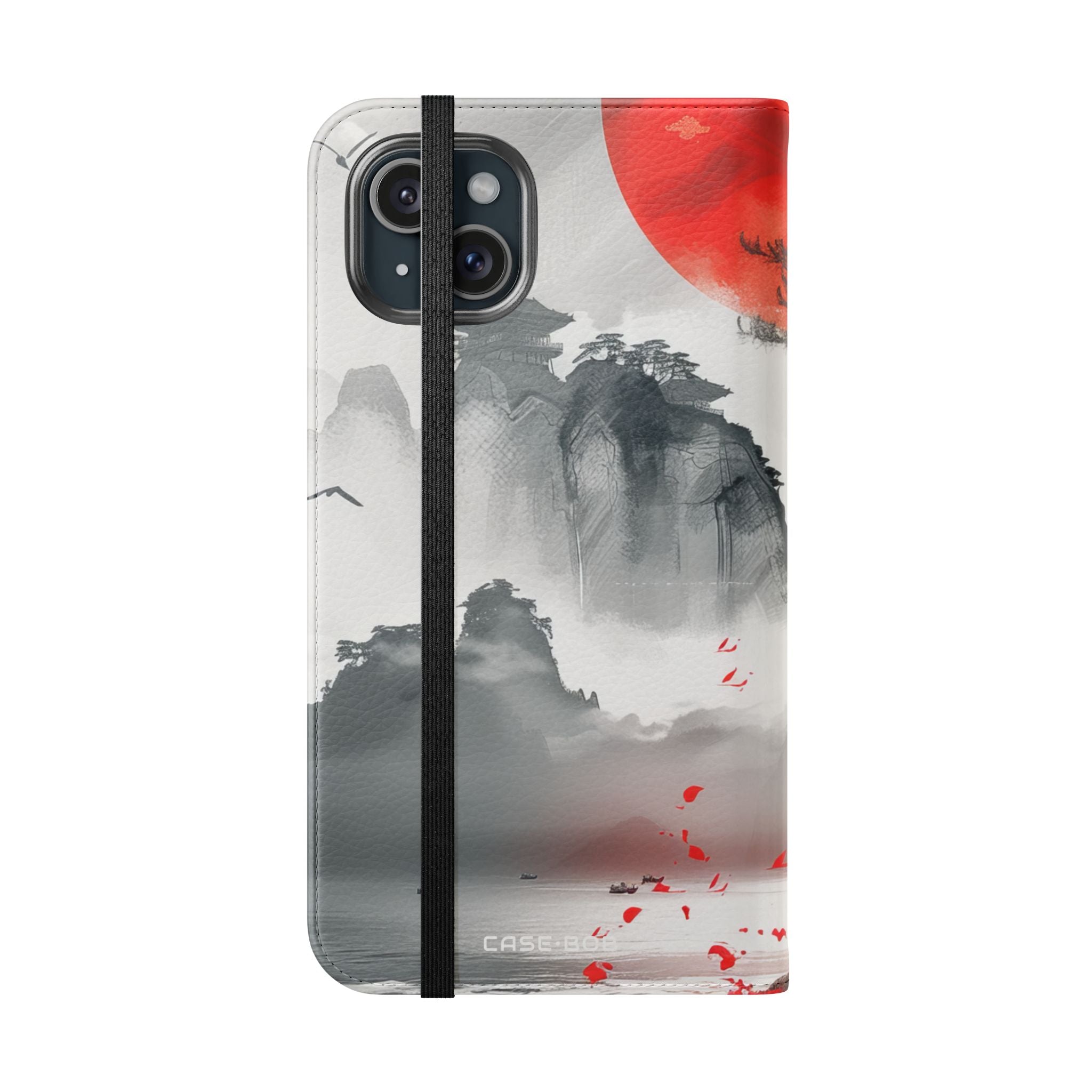 Red Sun Serenity - iPhone 15 Plus Case - Wallet