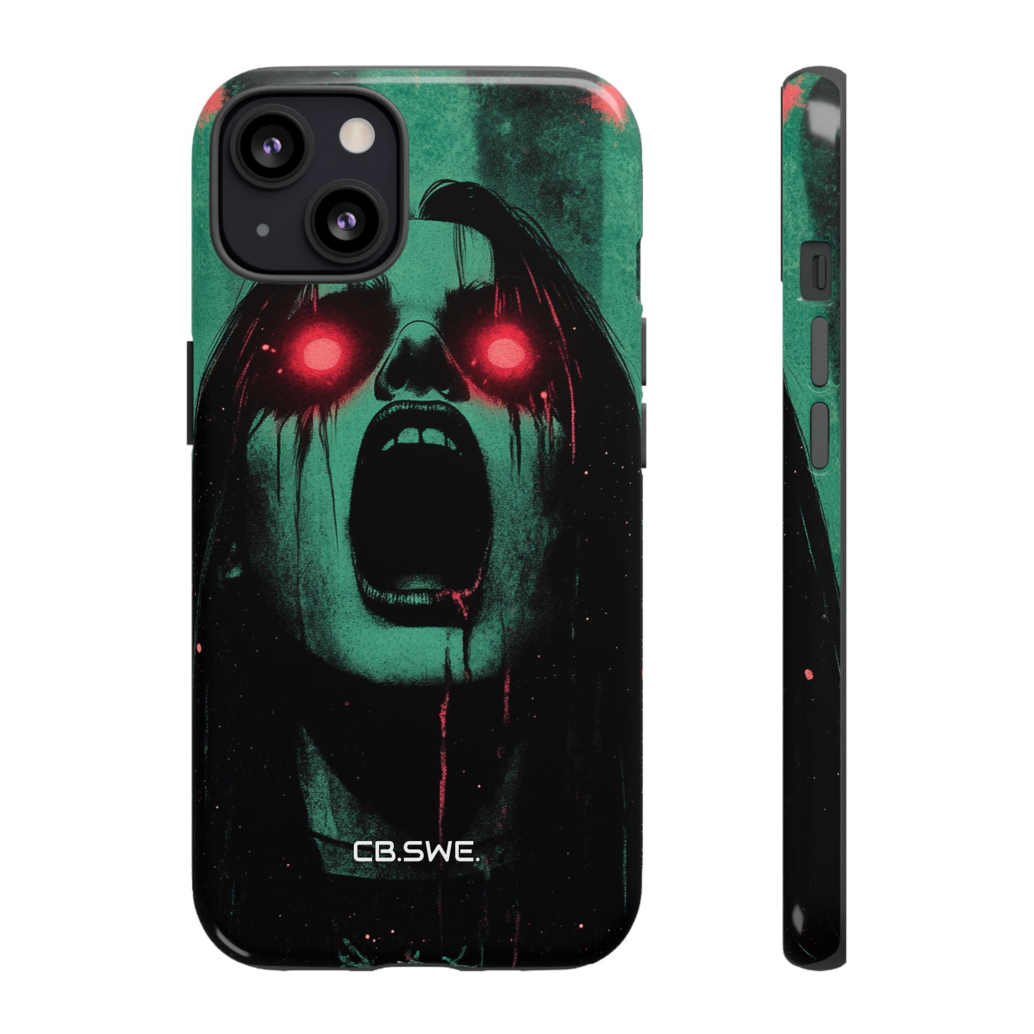 Horror poster woman glowing red eyes iPhone 13 - Tough