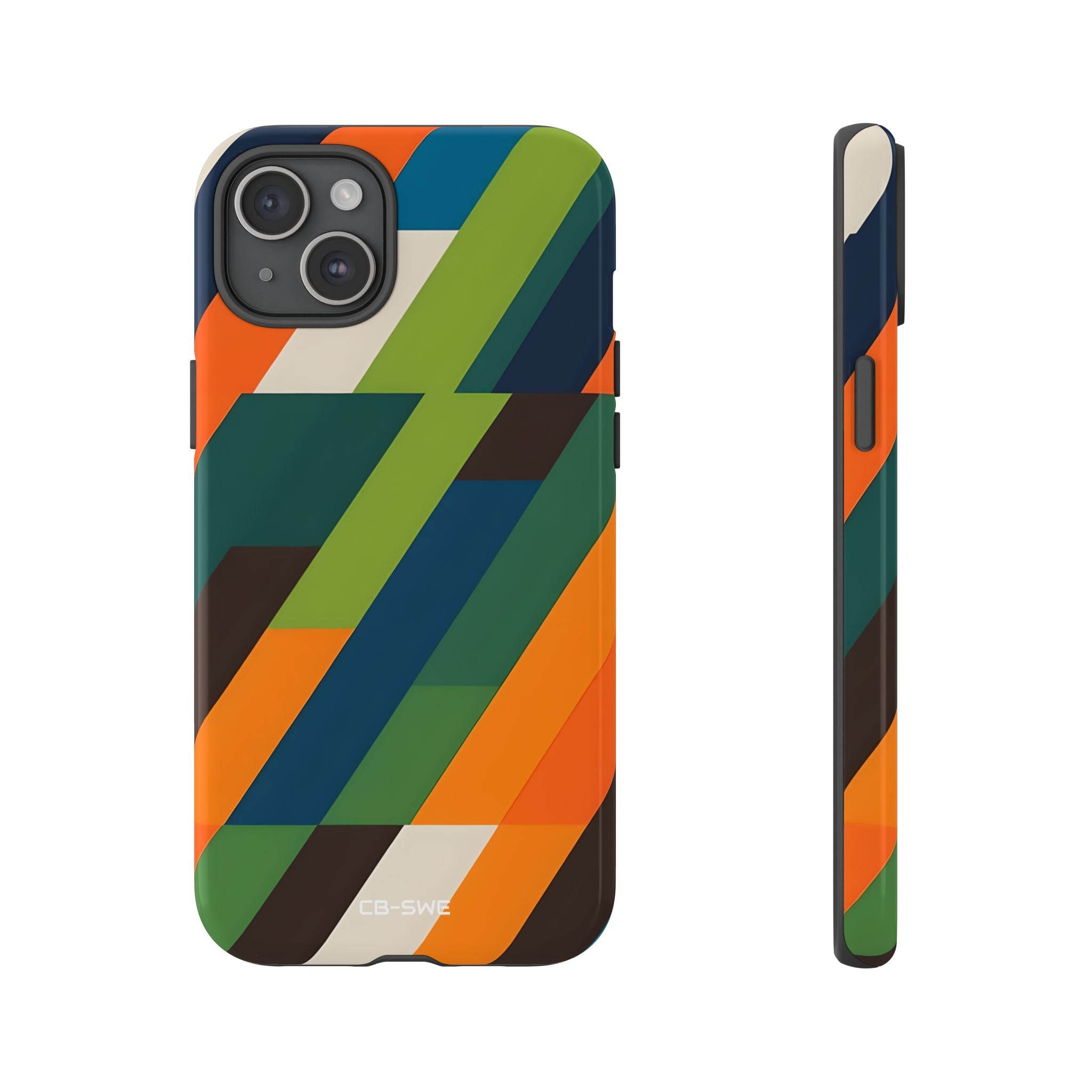 Geometric Color Intersection - iPhone Case