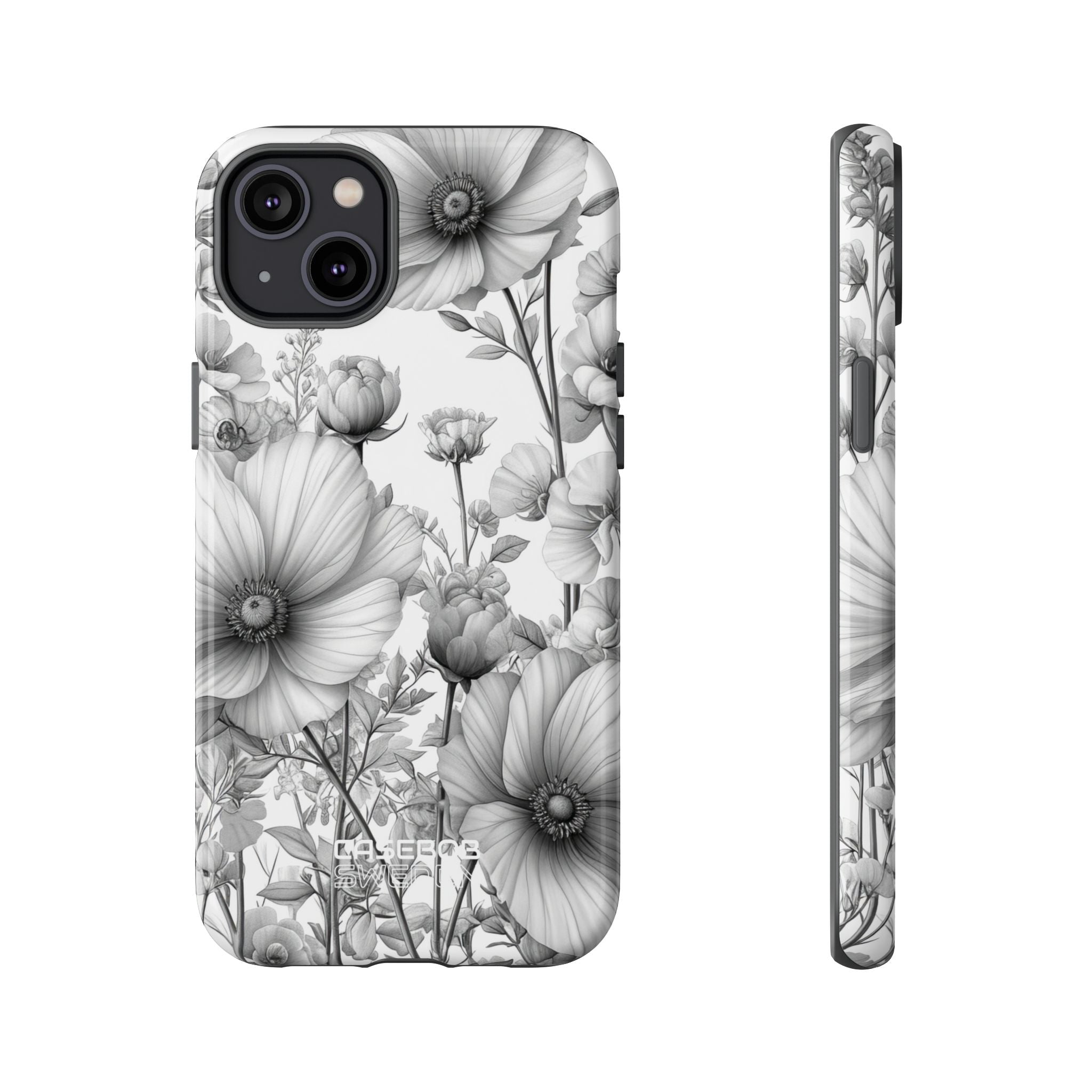 Vintage Floral Etching iPhone 14 - Tough