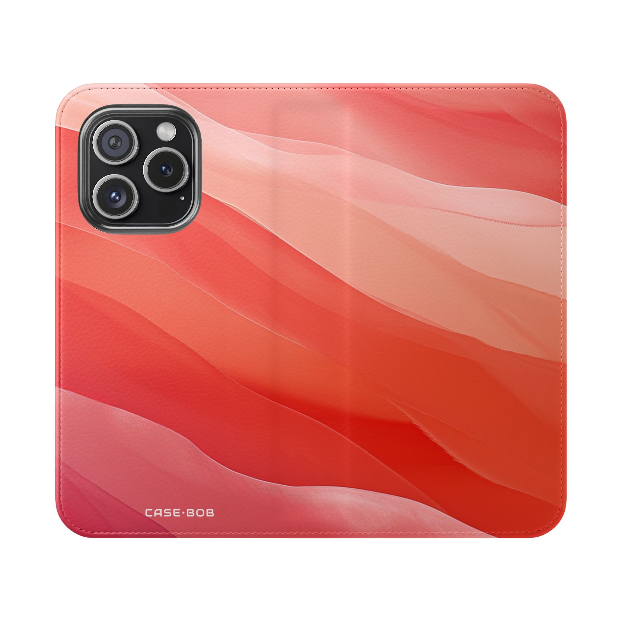 Wavy Coral Bands - iPhone 15 Pro Case - Wallet