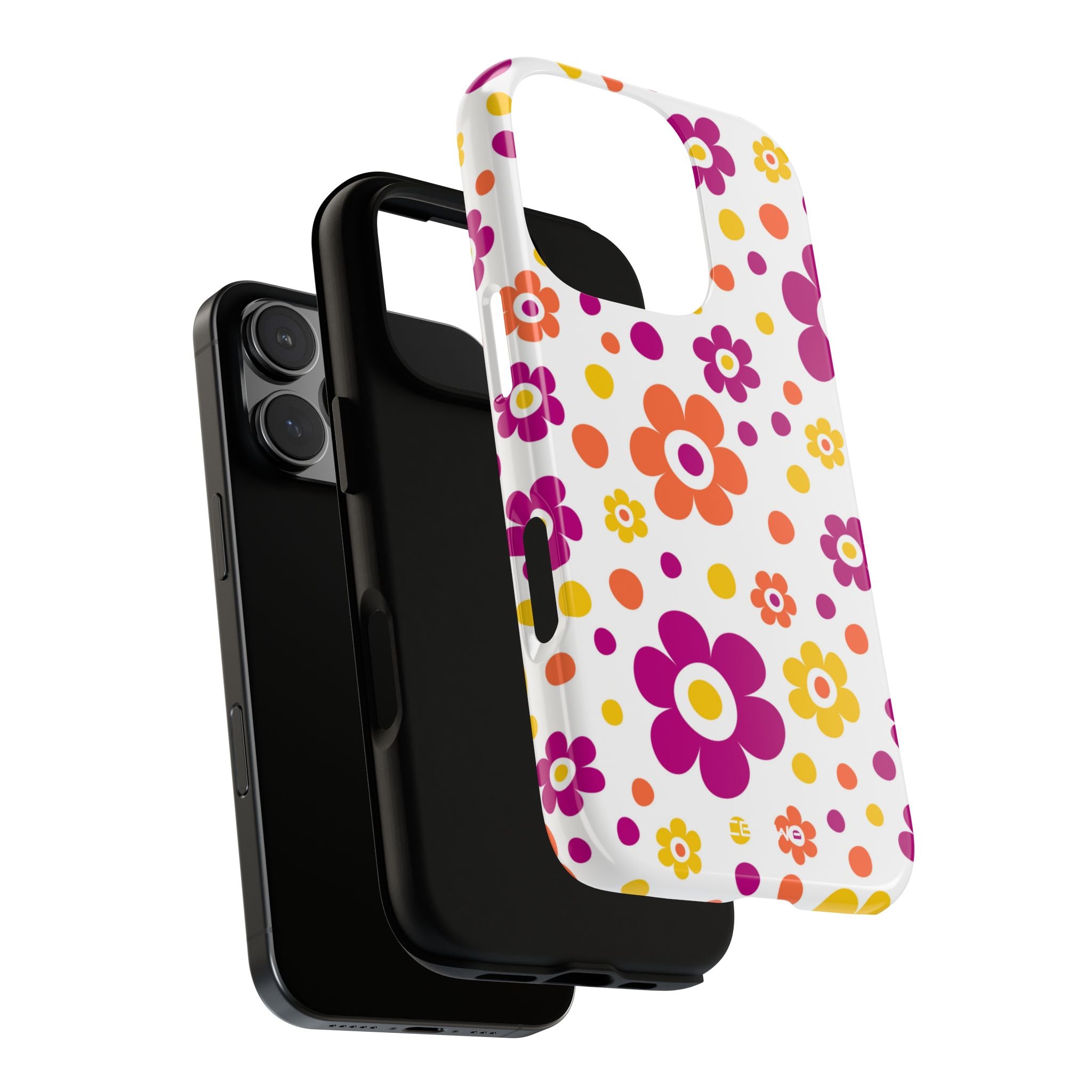 Retro Floral Playfulness - iPhone Case