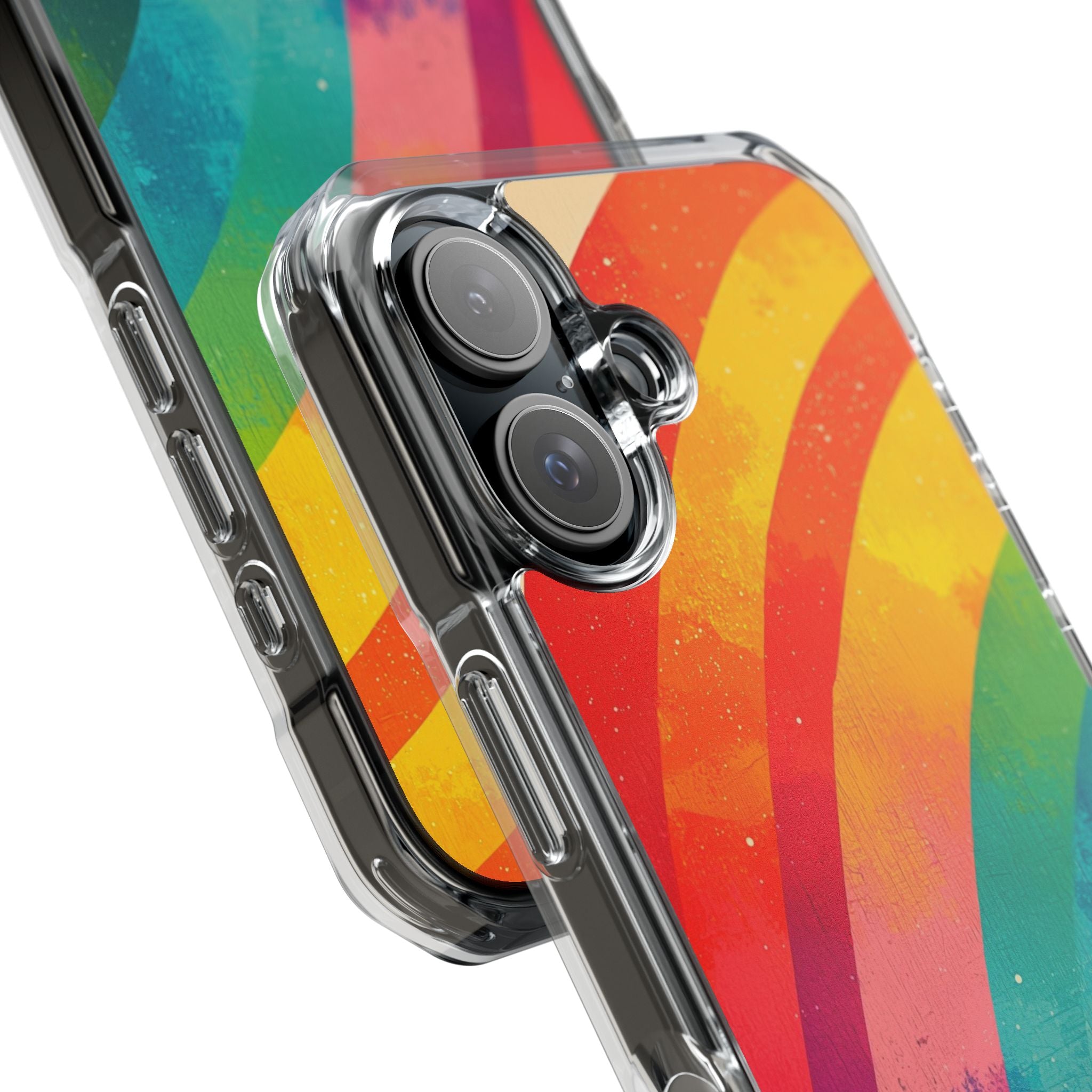 Textured Rainbow Arc iPhone 15 Case - Impact