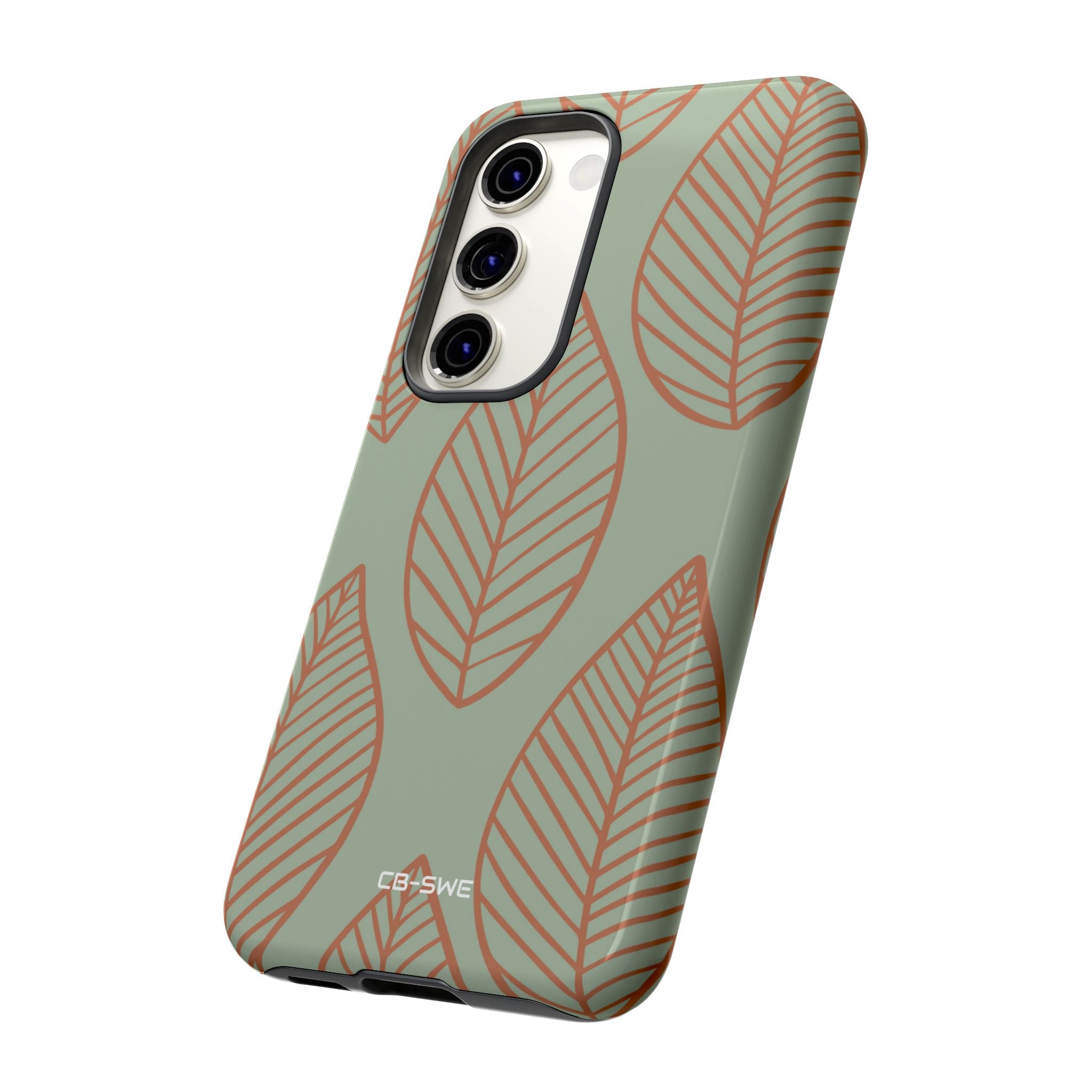 Mint and Orange Leaves - Samsung Case