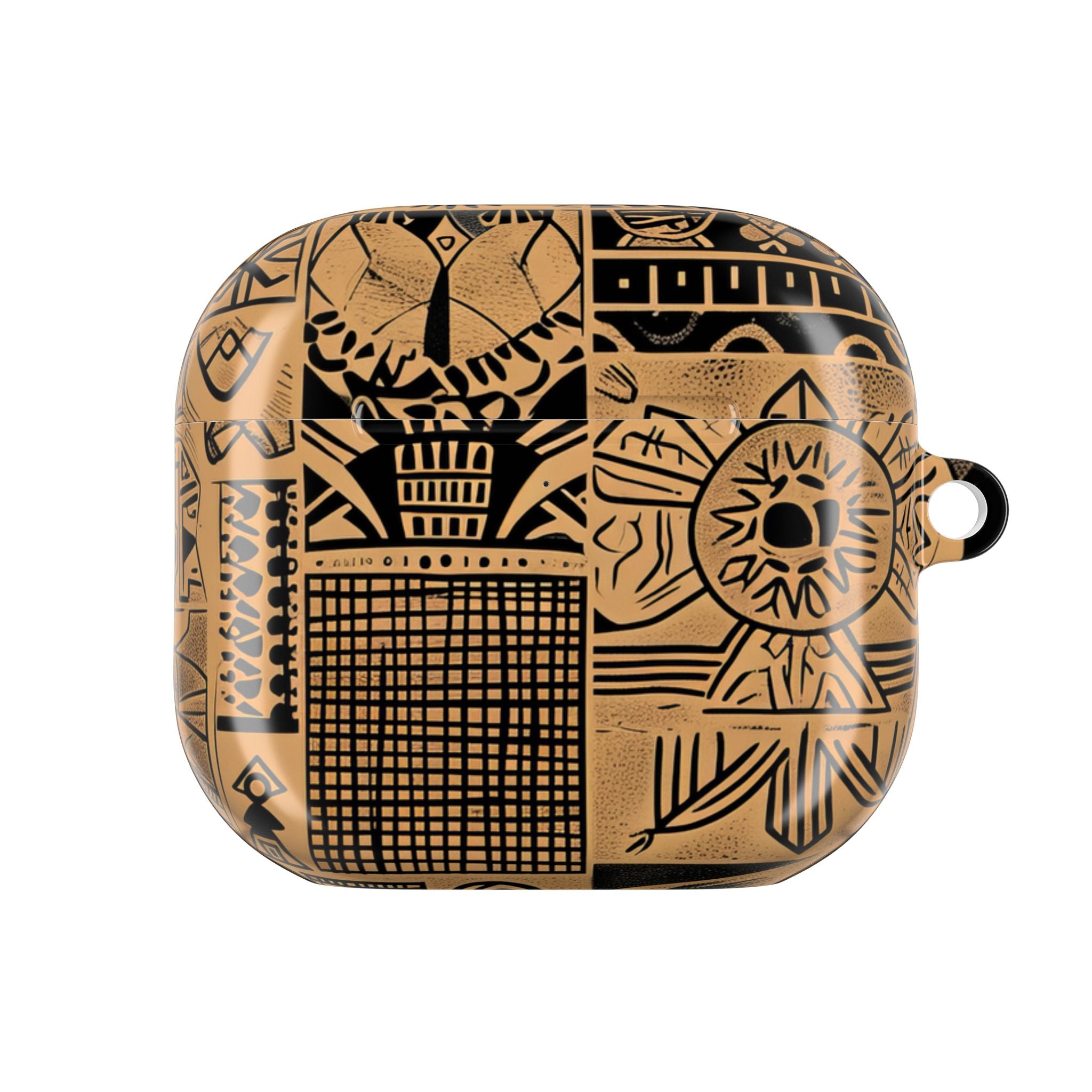 Celestial Faces Brown - AirPods Case