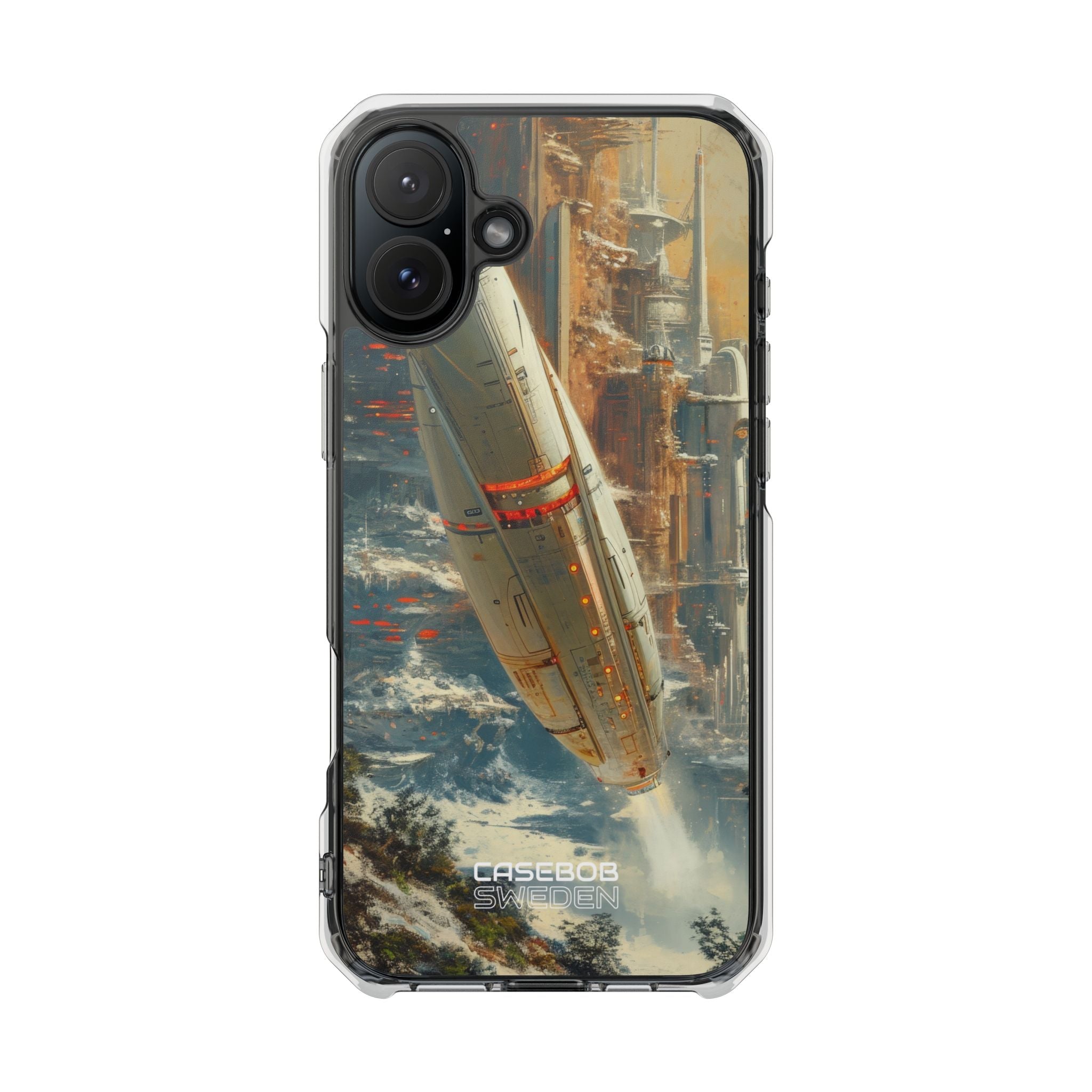 Futuristic Forest Voyage iPhone 16 - Impact Clear+