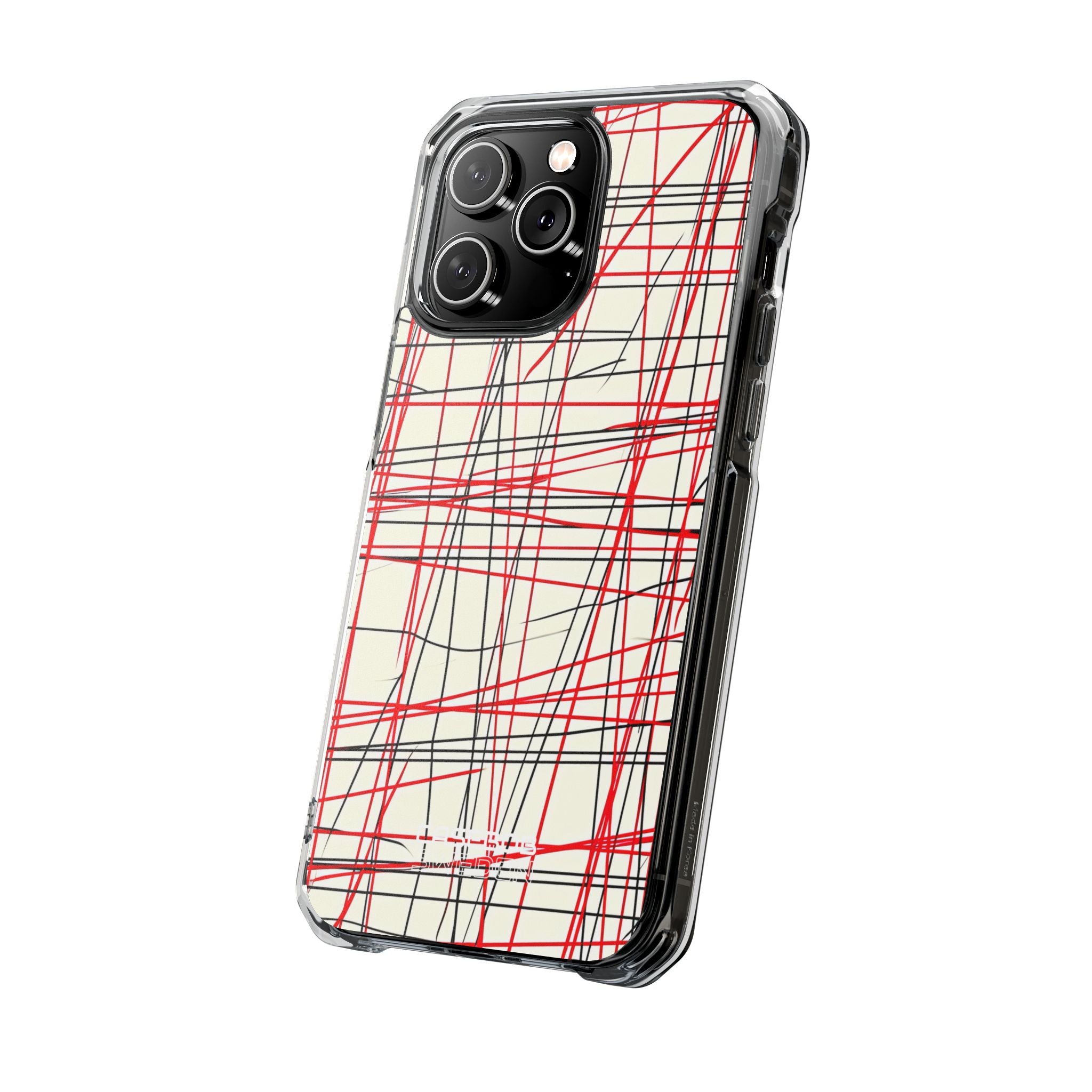 Crimson Wire Tangle iPhone 14 - Impact Clear+