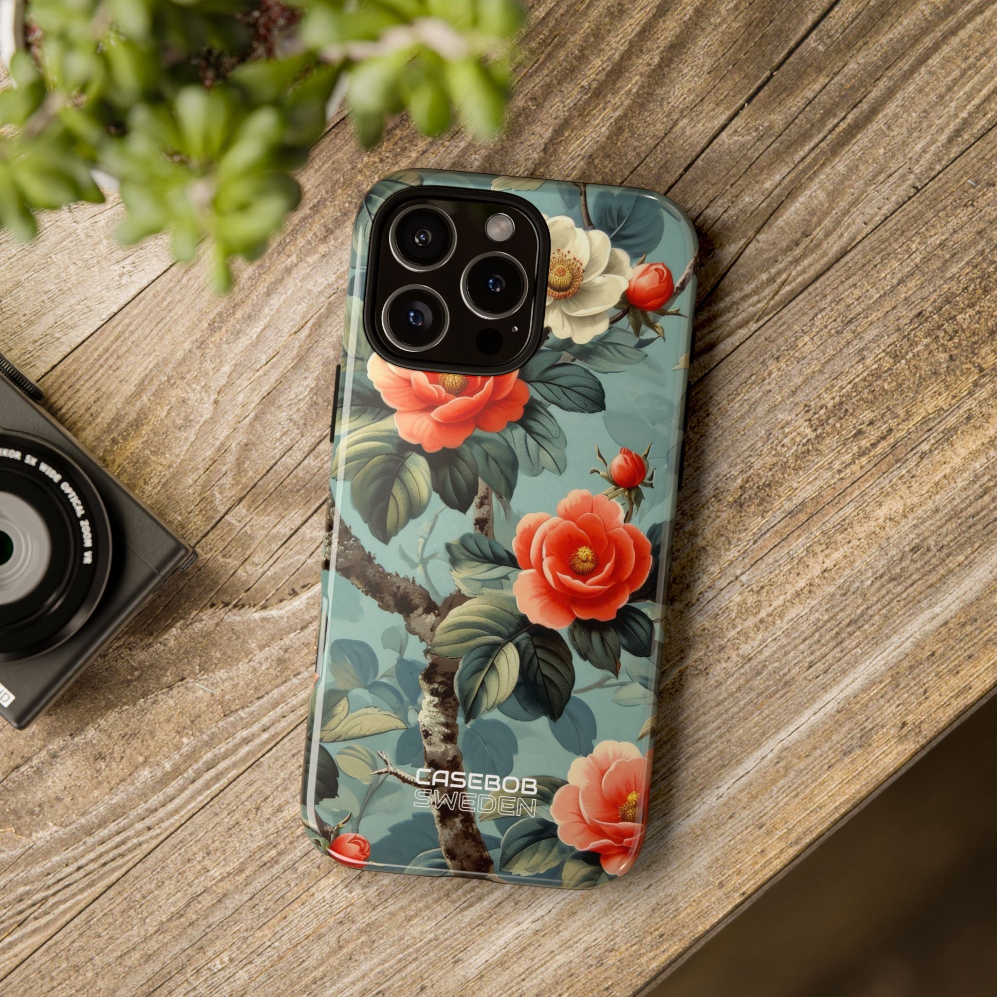 Coral Blossom Tapestry iPhone 16 - Tough