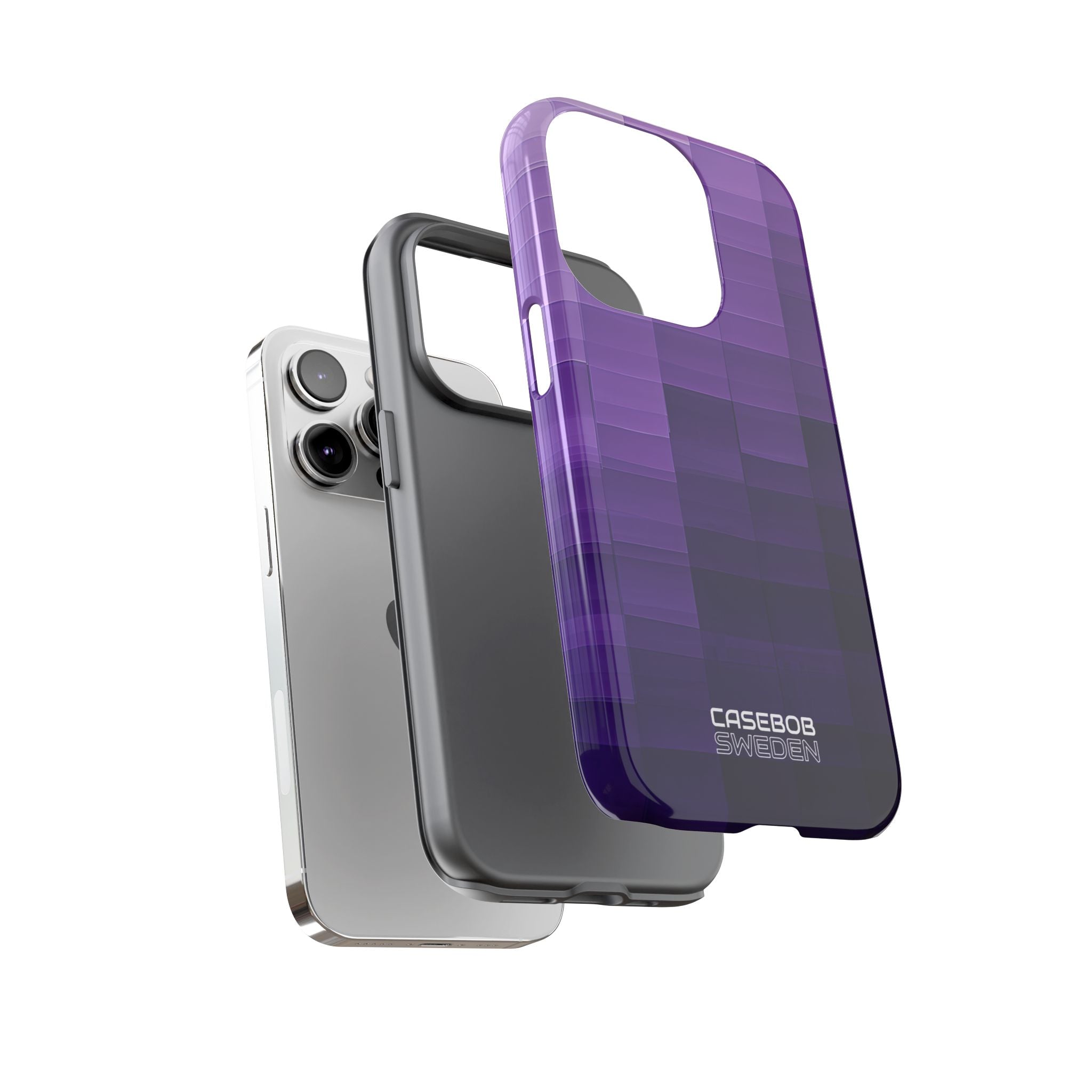 Purple Horizon Grid iPhone 14 - Resistente