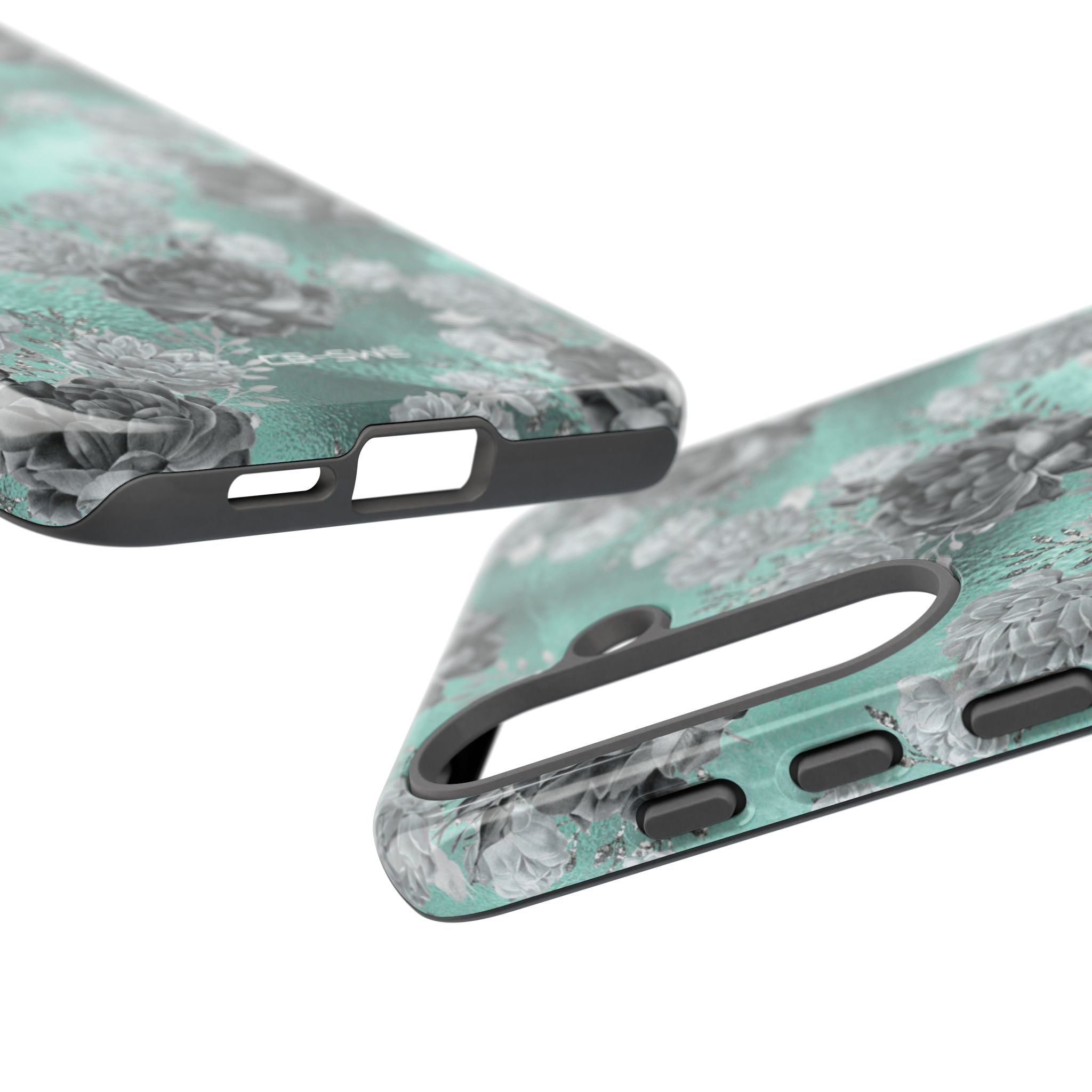Teal Floral Elegance - Samsung Case