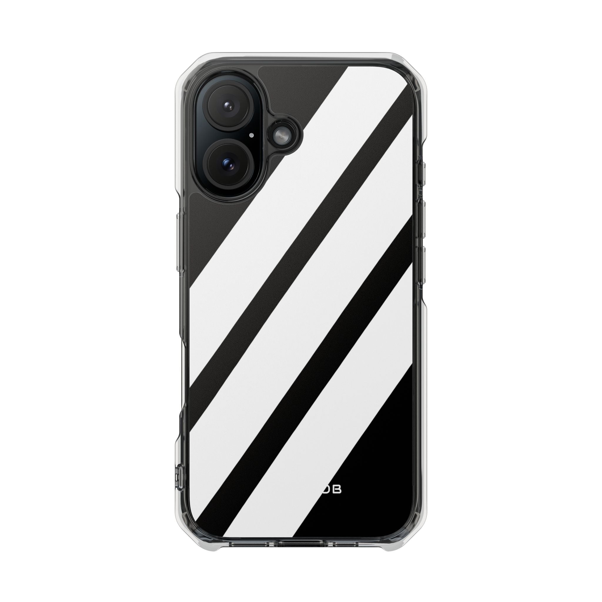Diagonal Bands Noir iPhone 15 Case - Impact