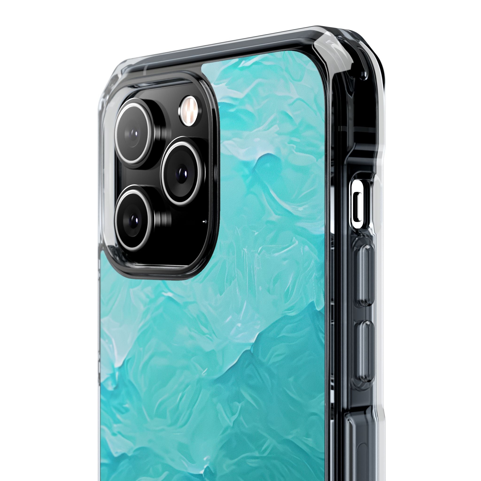 Soothing Aqua Currents iPhone 14 - Impact Clear+