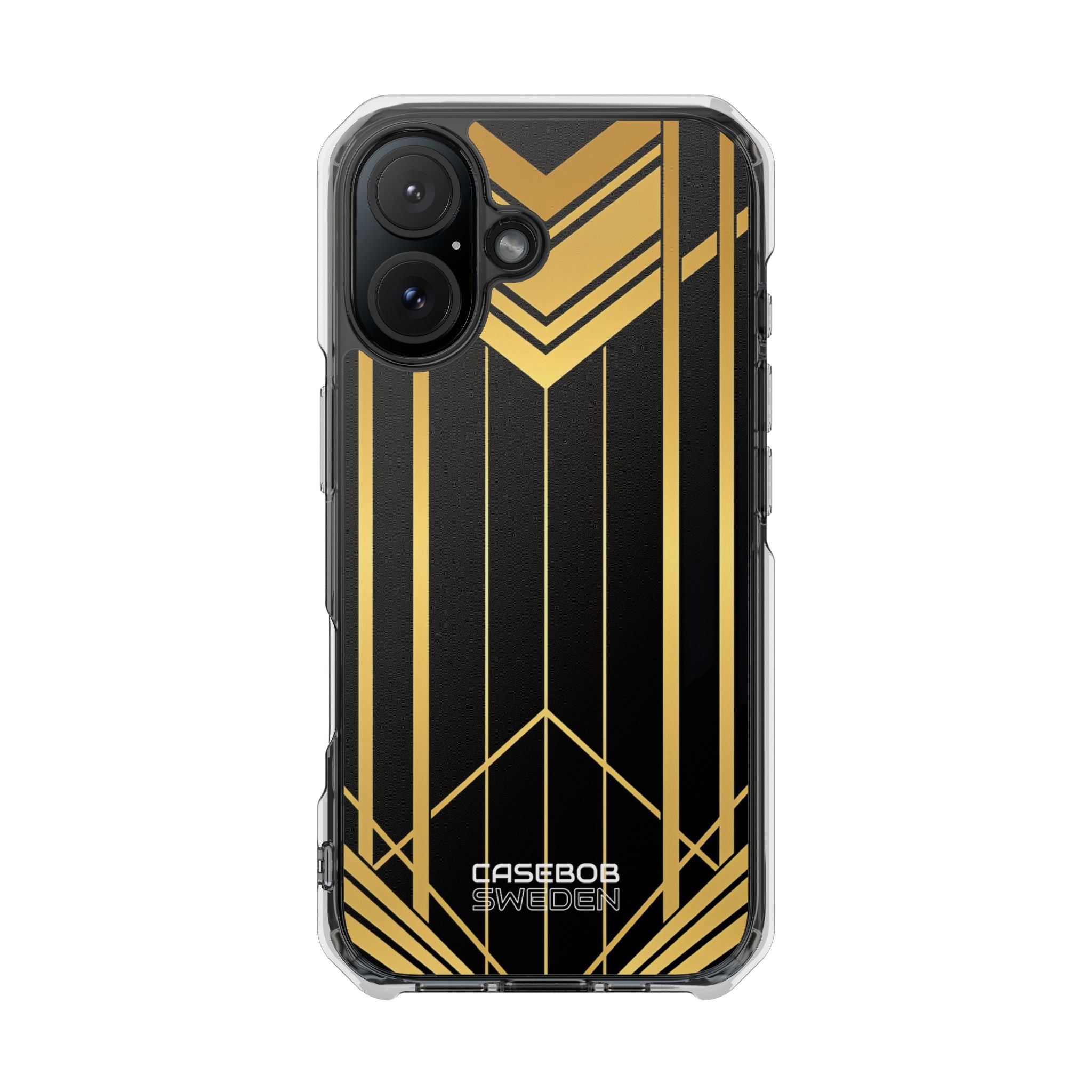Golden Geometric Symphony iPhone 16 - Impact Clear+