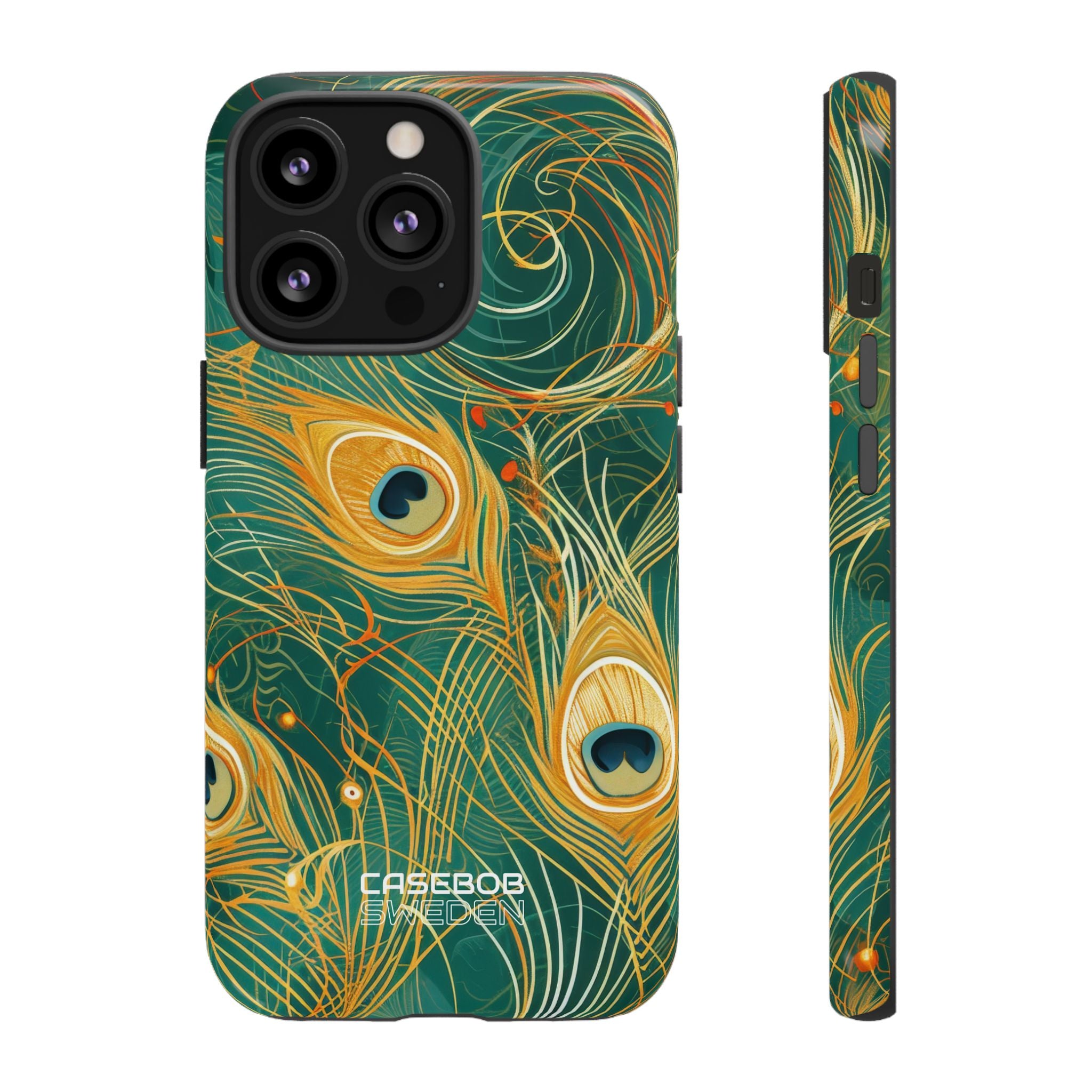 Vibrant Peacock Whirl iPhone 13 - Tough