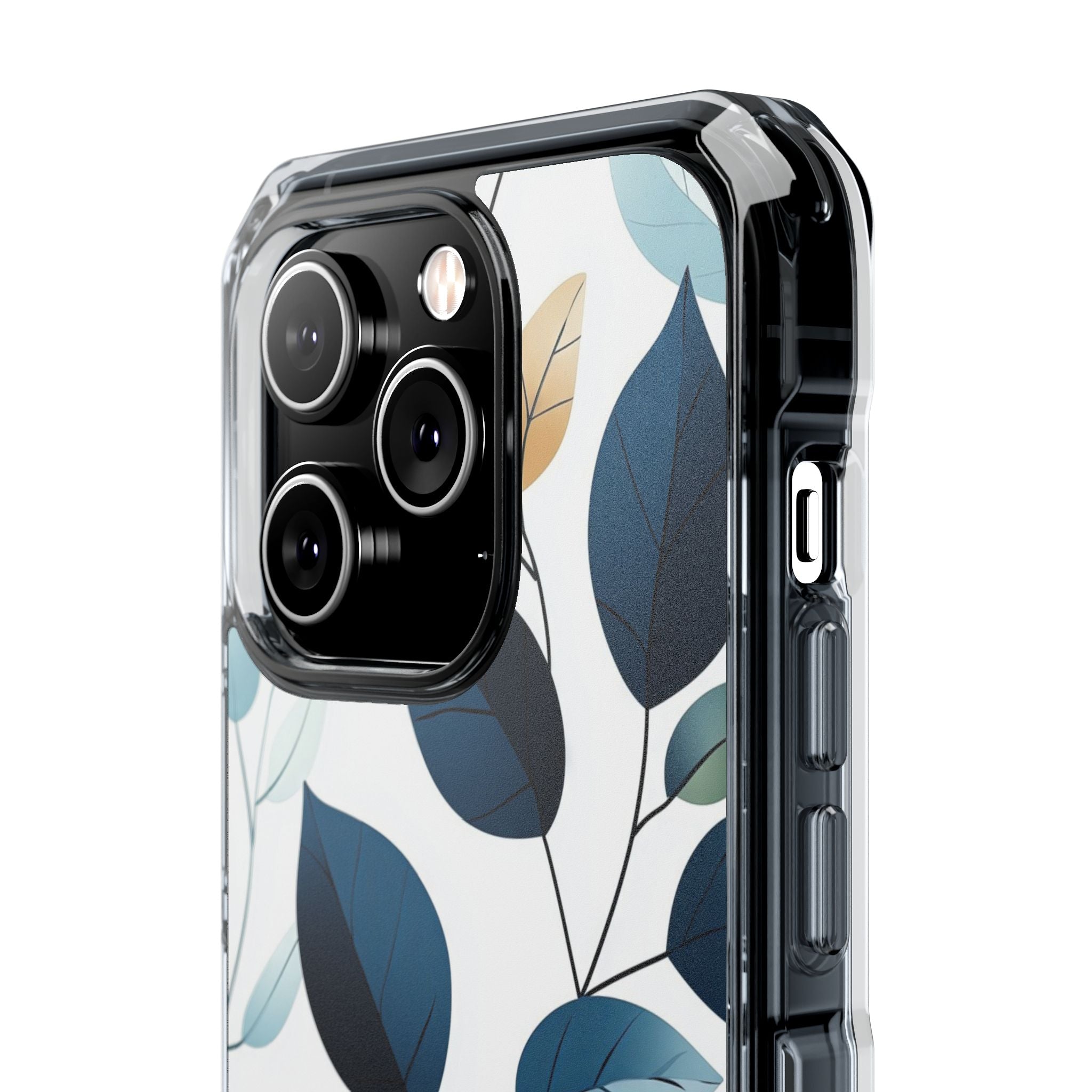 Navy Leaf Veins iPhone 14 Pro Case - Impact