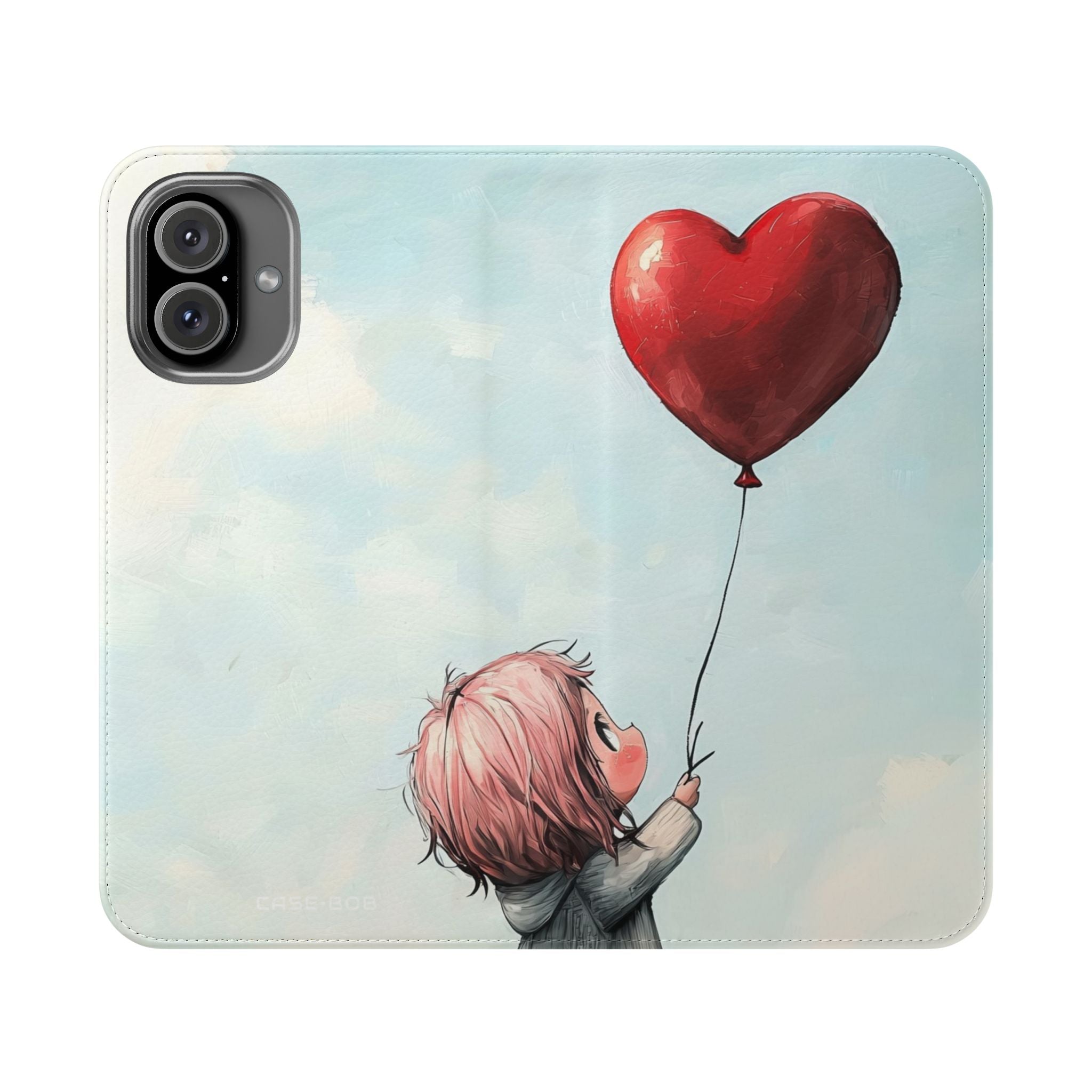 Heart Balloon Whimsy - iPhone 16 Plus Case - Wallet