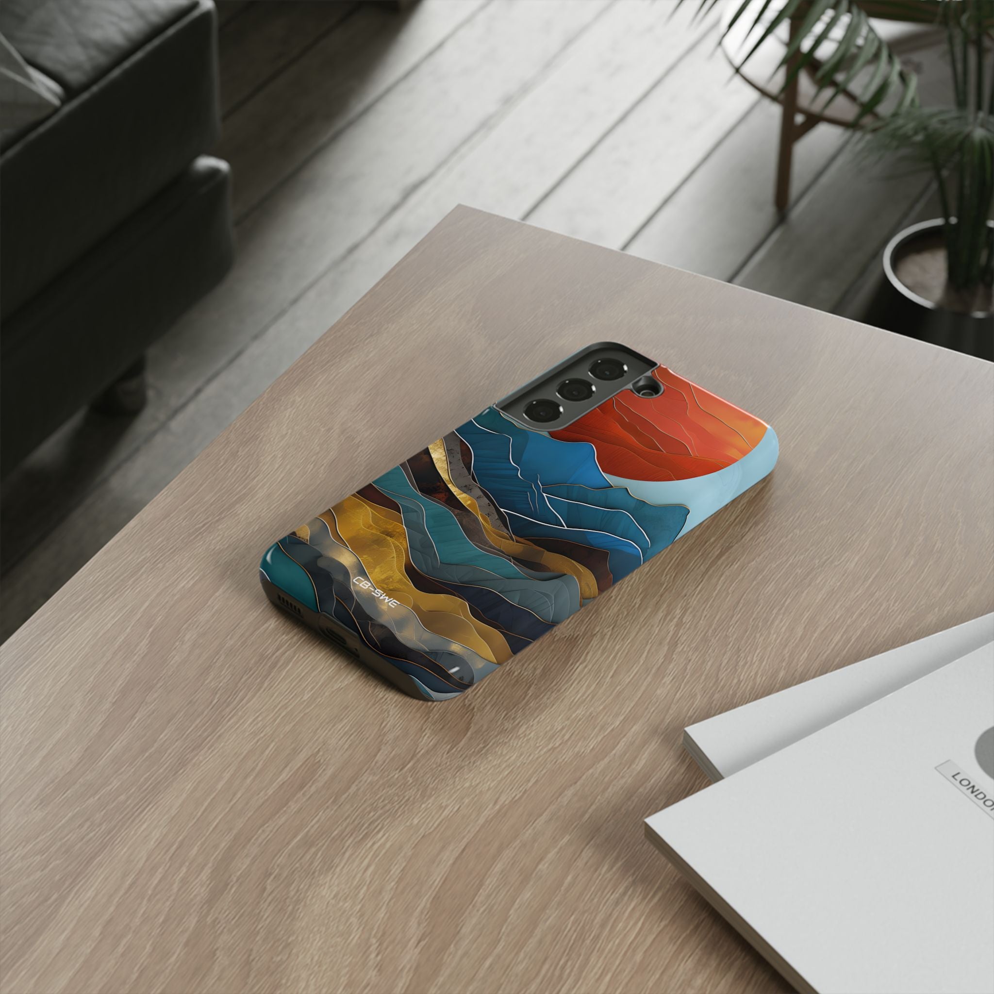 Sunset Geometry Waves - Samsung Case