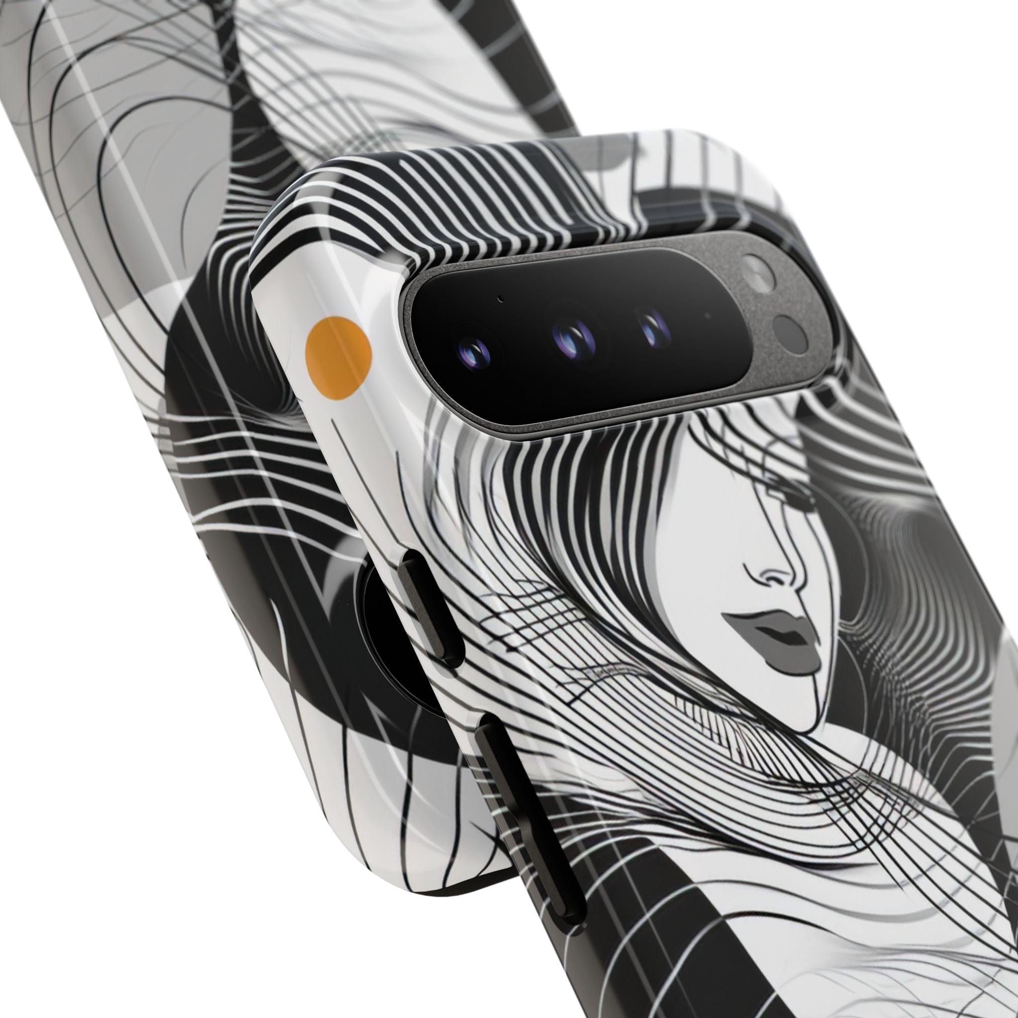 Orange Wave Motion Google Pixel 9 - Tough