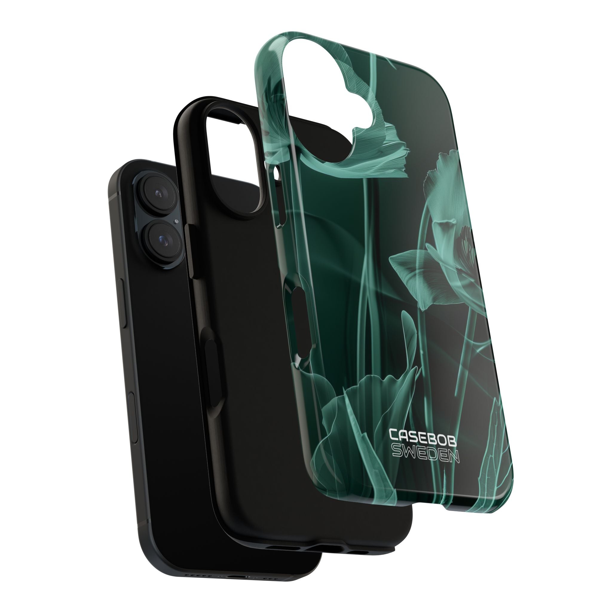 Teal Bloom Radiance iPhone 16 - Tough