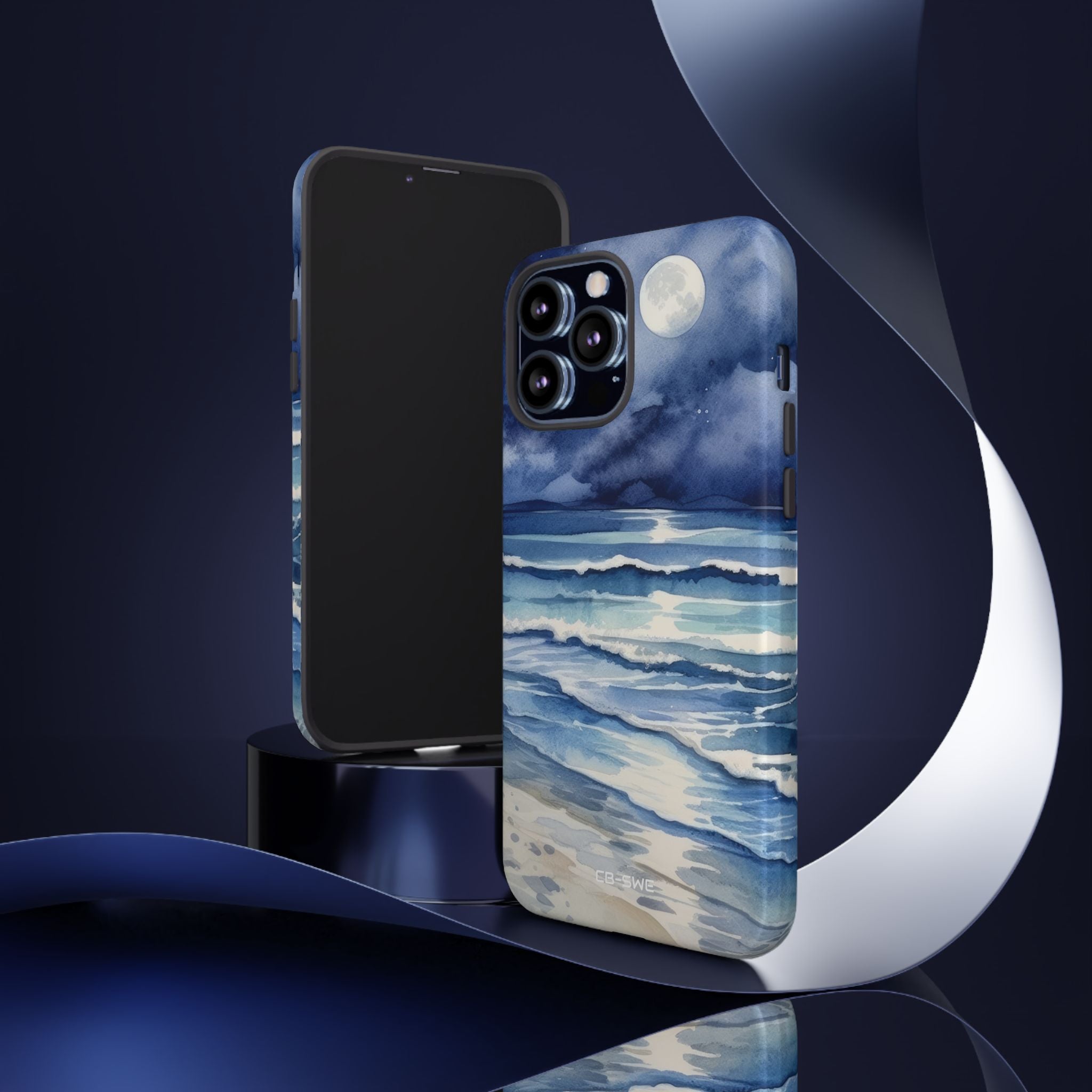 Moonlight Reflects Waves - iPhone Case
