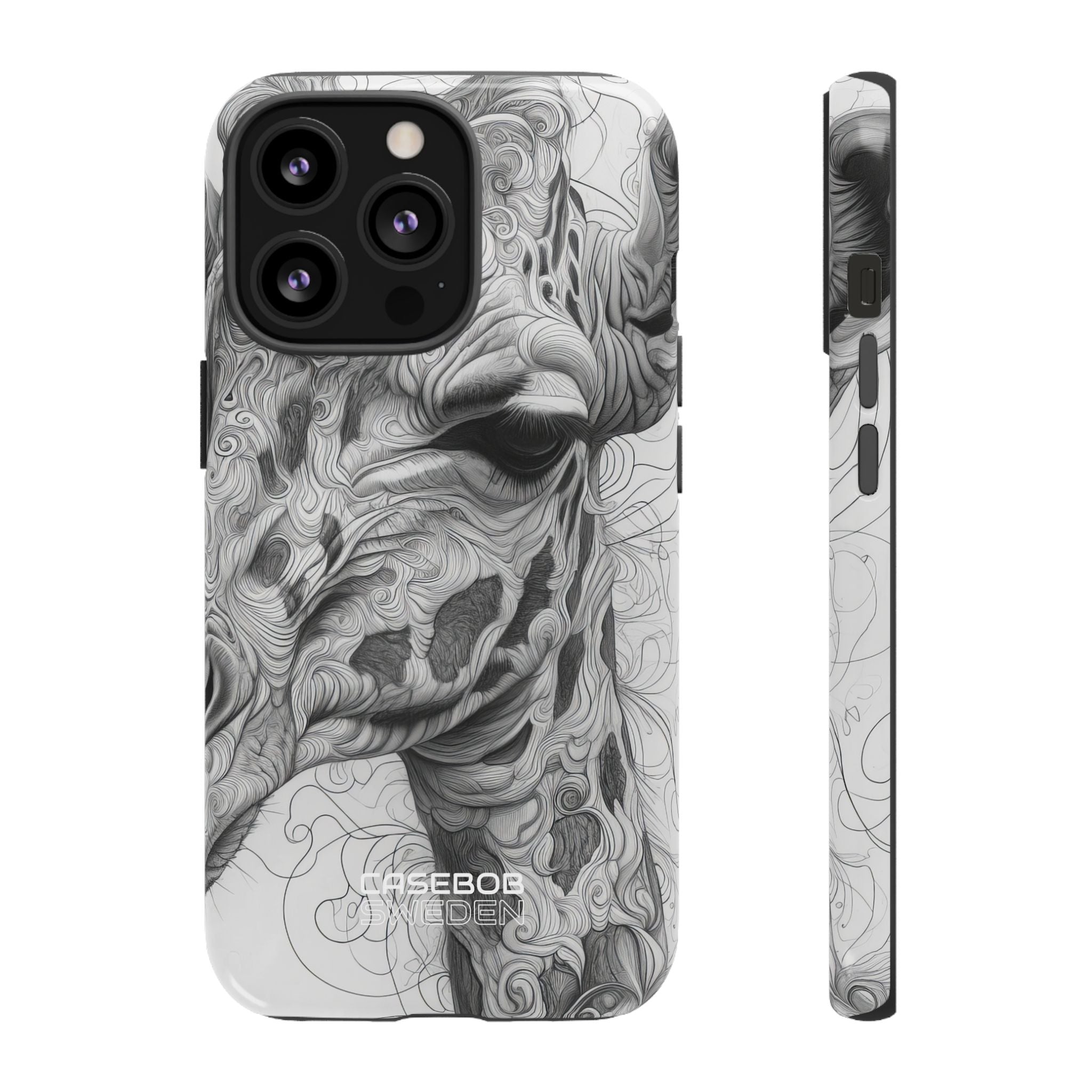 Swirling Giraffe Art iPhone 13 - Tough